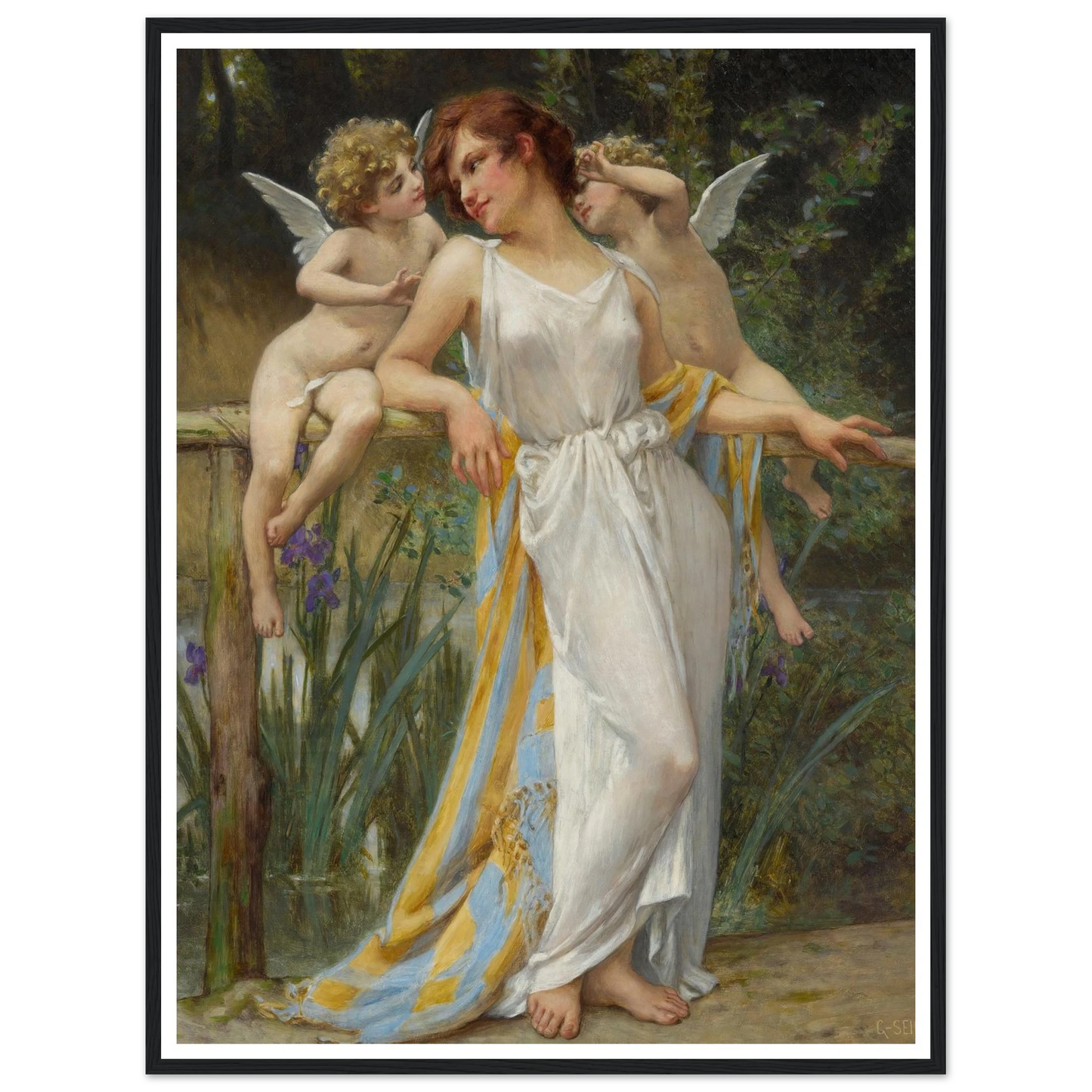 Psyche With Putti Art Print | Guillaume Seignac-Quipham Collections