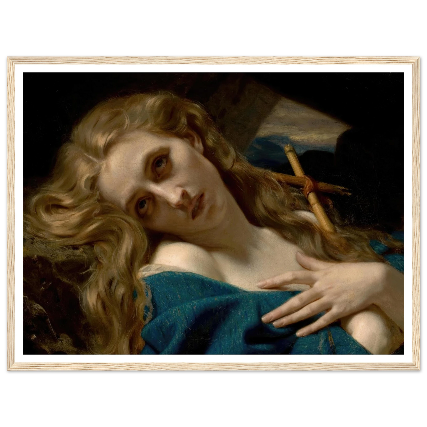 Mary Magdalene in the Cave (1868) Art Print | Hugues Merle-Quipham Collections
