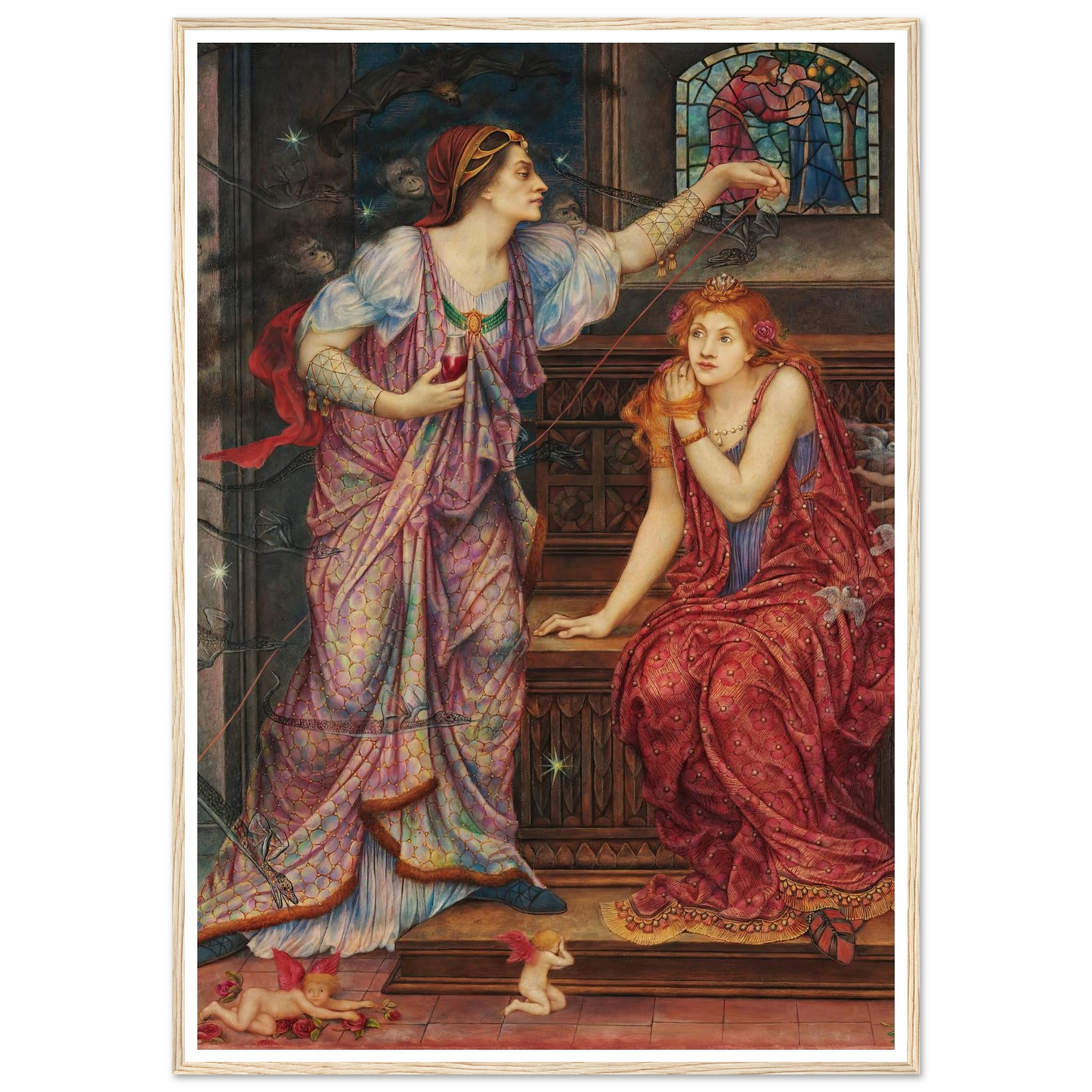 Queen Eleanor & Fair Rosamund (1880-1919) Art Print | Evelyn de Morgan-Quipham Collections