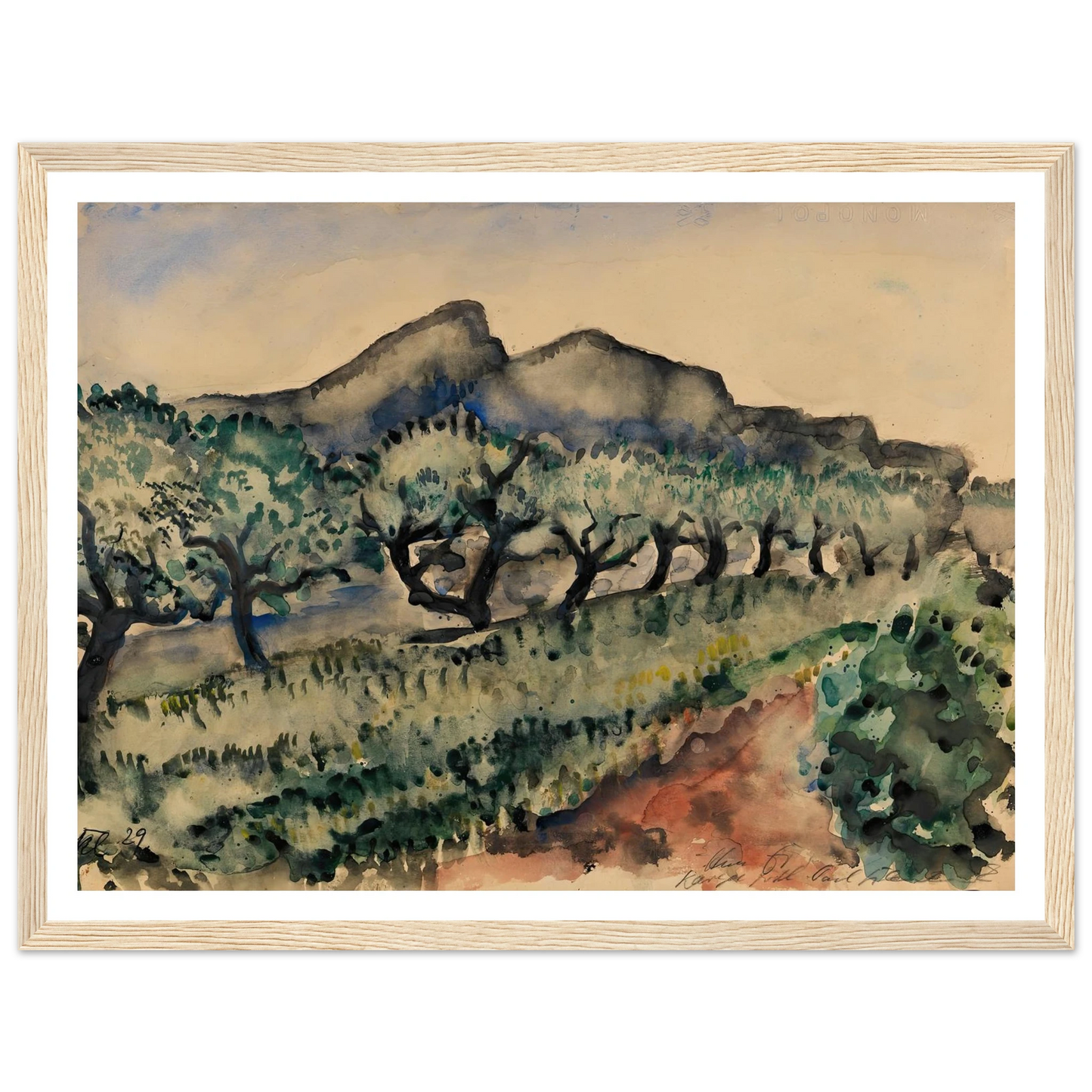 Garten in der Nähe Cassis (1929) Art Print | Paul Kleinschmidt-Quipham Collections