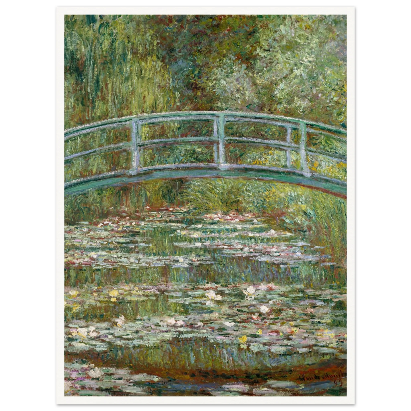 Bridge over a Pond of Water Lilies (1899) Art Print | Claude Monet-Quipham Collections