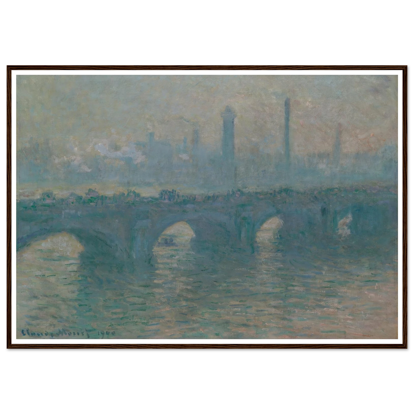 Waterloo Bridge, Gray Weather (1900) Art Print | Claude Monet-Quipham Collections