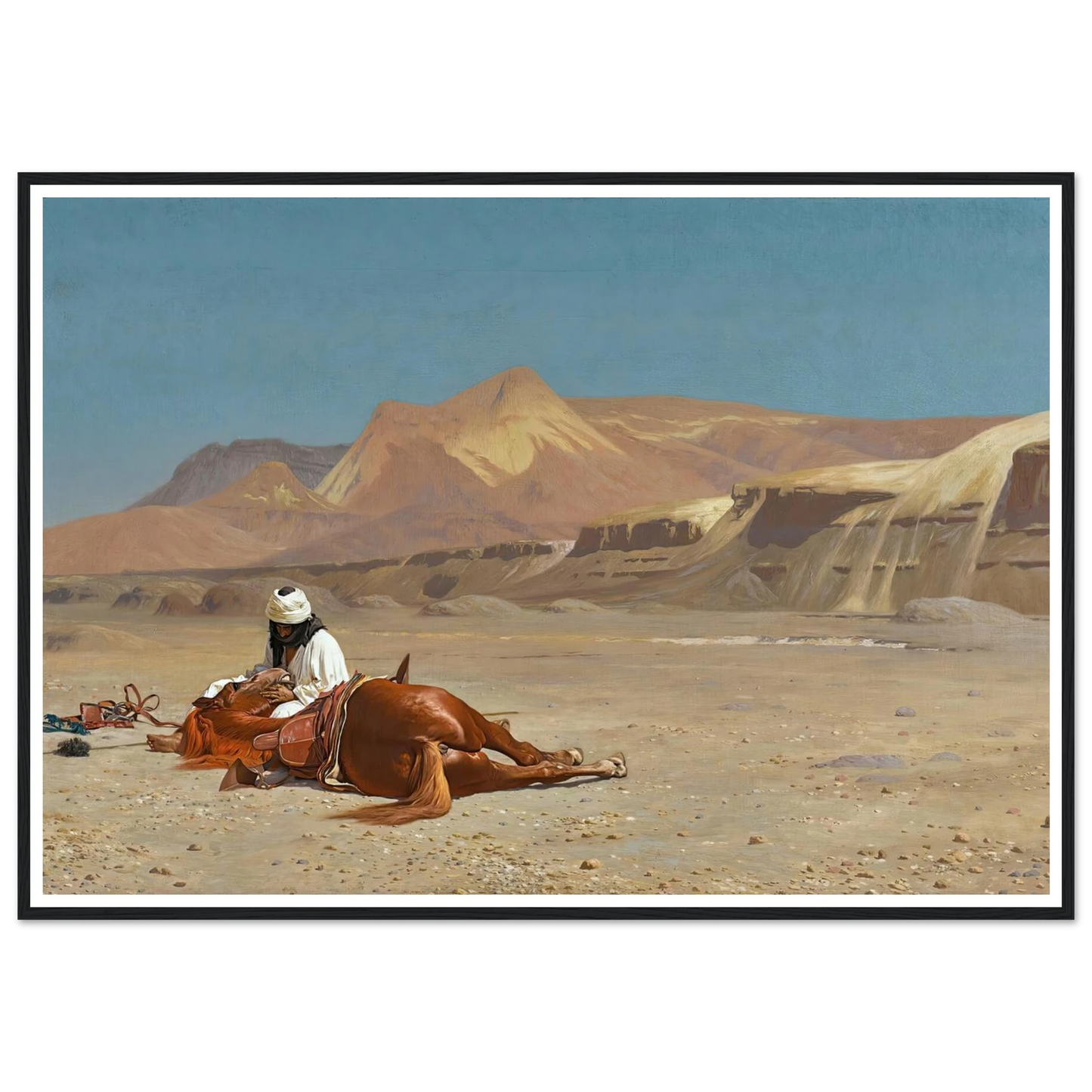Rider and His Steed In The Desert Art Print | Jean Leon Gerome-Quipham Collections