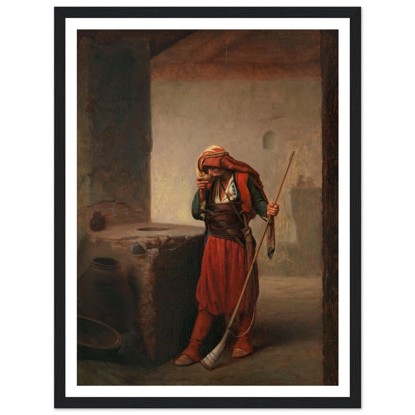Arnaute buvant (1856) Art Print | Jean Leon Gerome-Quipham Collections