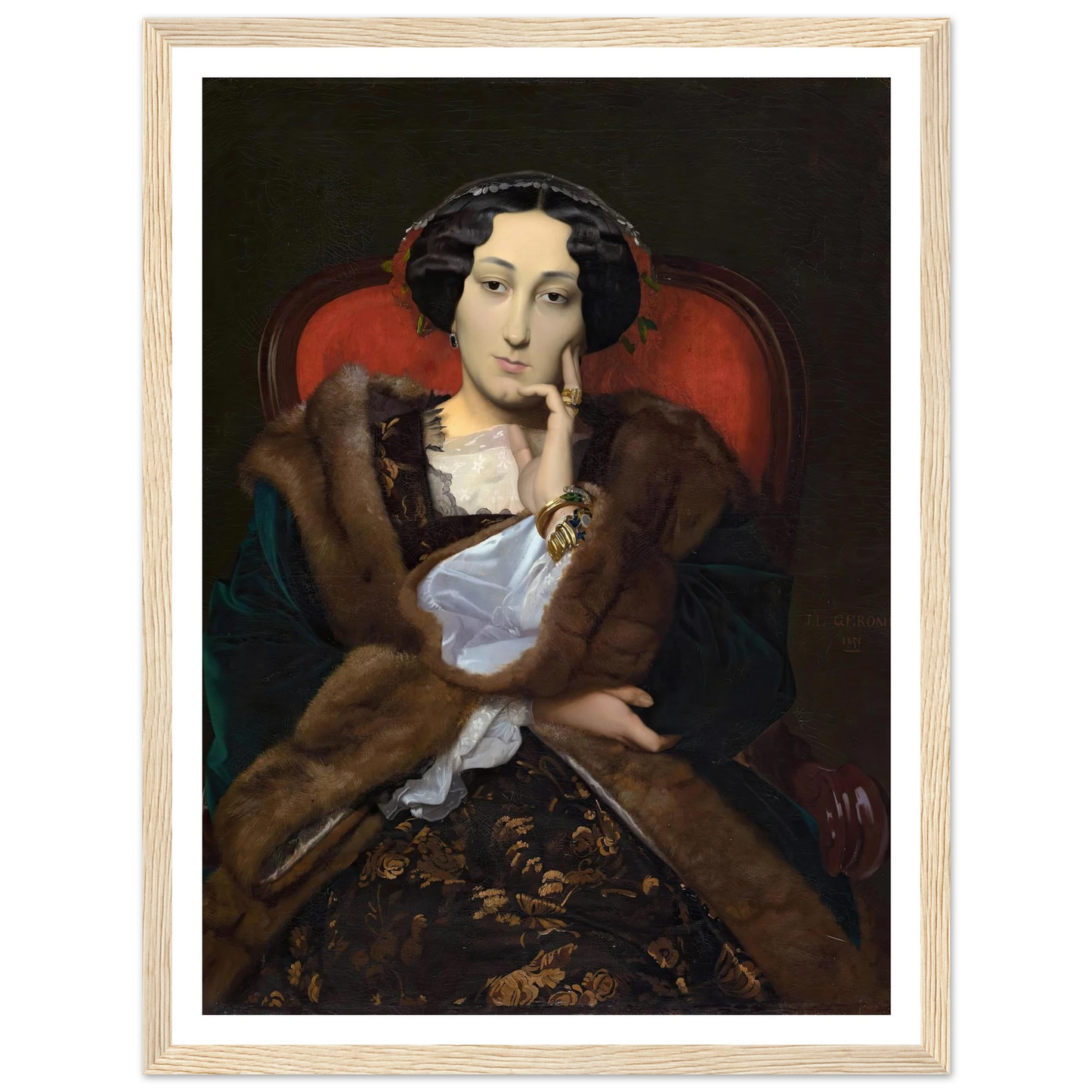 Portrait of a Woman (1851) Art Print | Jean Leon Gerome-Quipham Collections