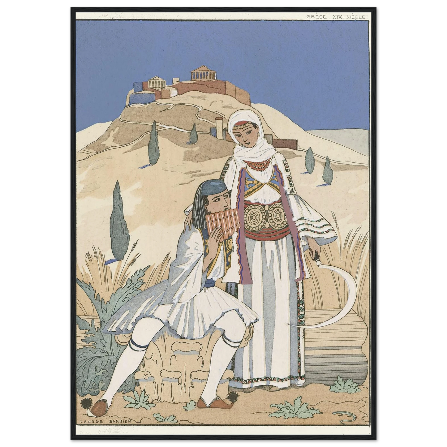 La flute de Pan (1923) Art Print | George Barbier-Quipham Collections