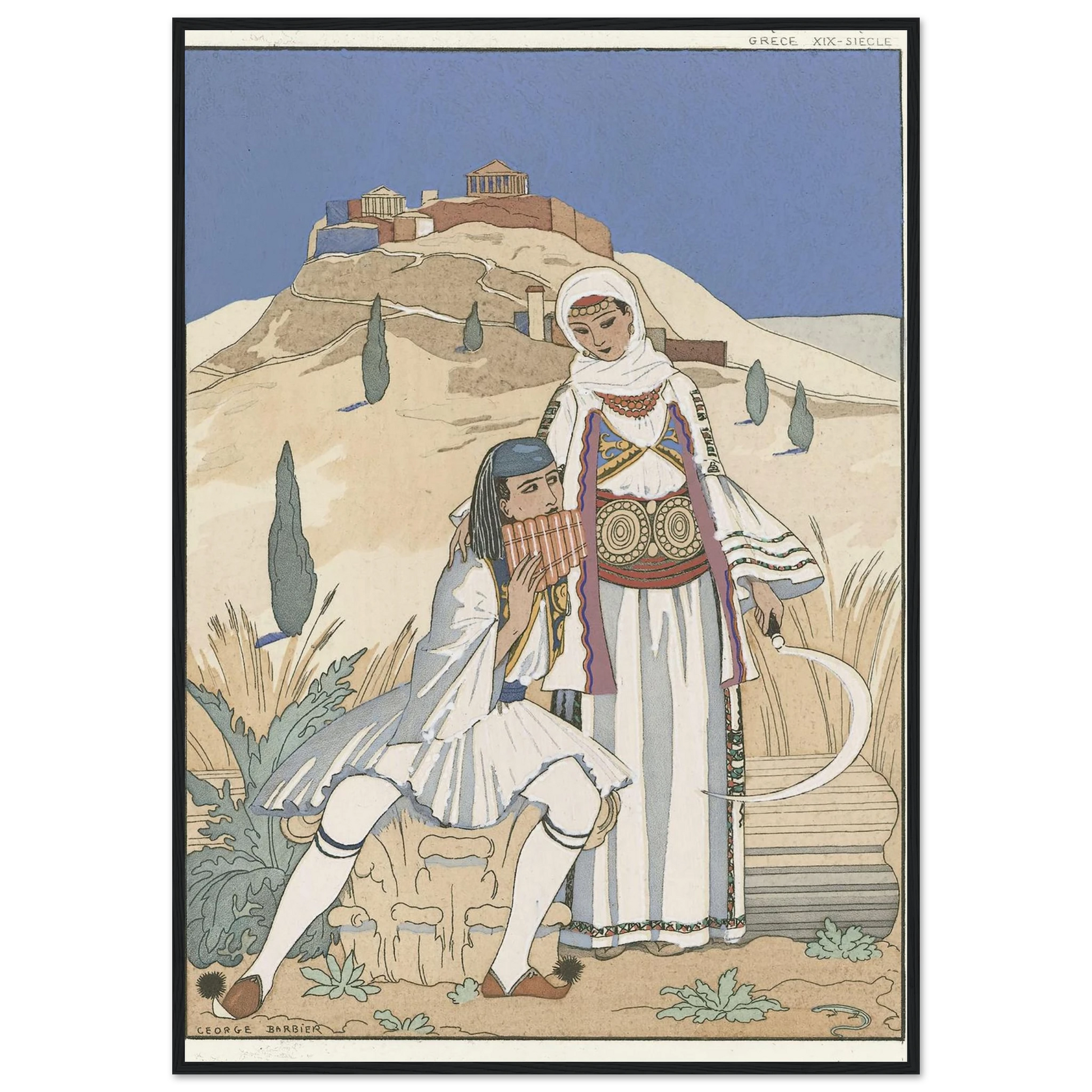 La flute de Pan (1923) Art Print | George Barbier-Quipham Collections