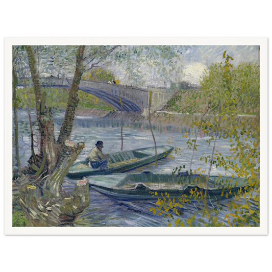 Fishing in Spring, the Pont de Clichy (Asnières) (1887) Art Print | Vincent van Gogh-Quipham Collections