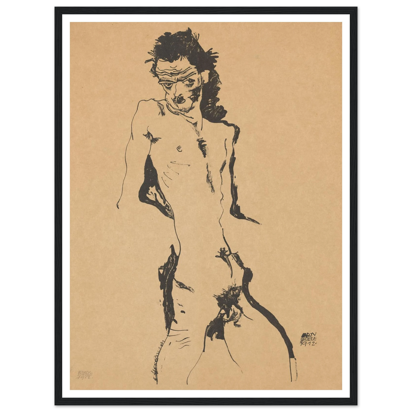 Selbstporträt (1988) Art Print | Egon Schiele-Quipham Collections