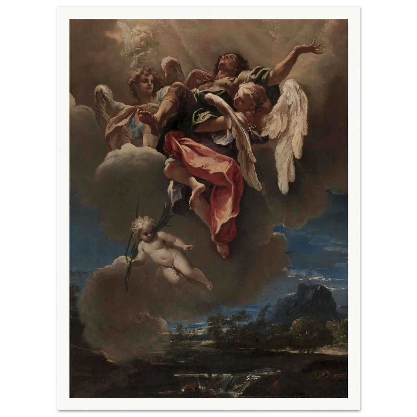 Study for ‘An Apotheosis of a Saint’ (for San Bernardino dei Morti, Milan) (c. 1695) Art Print | Sebastiano Ricci-Quipham Collections