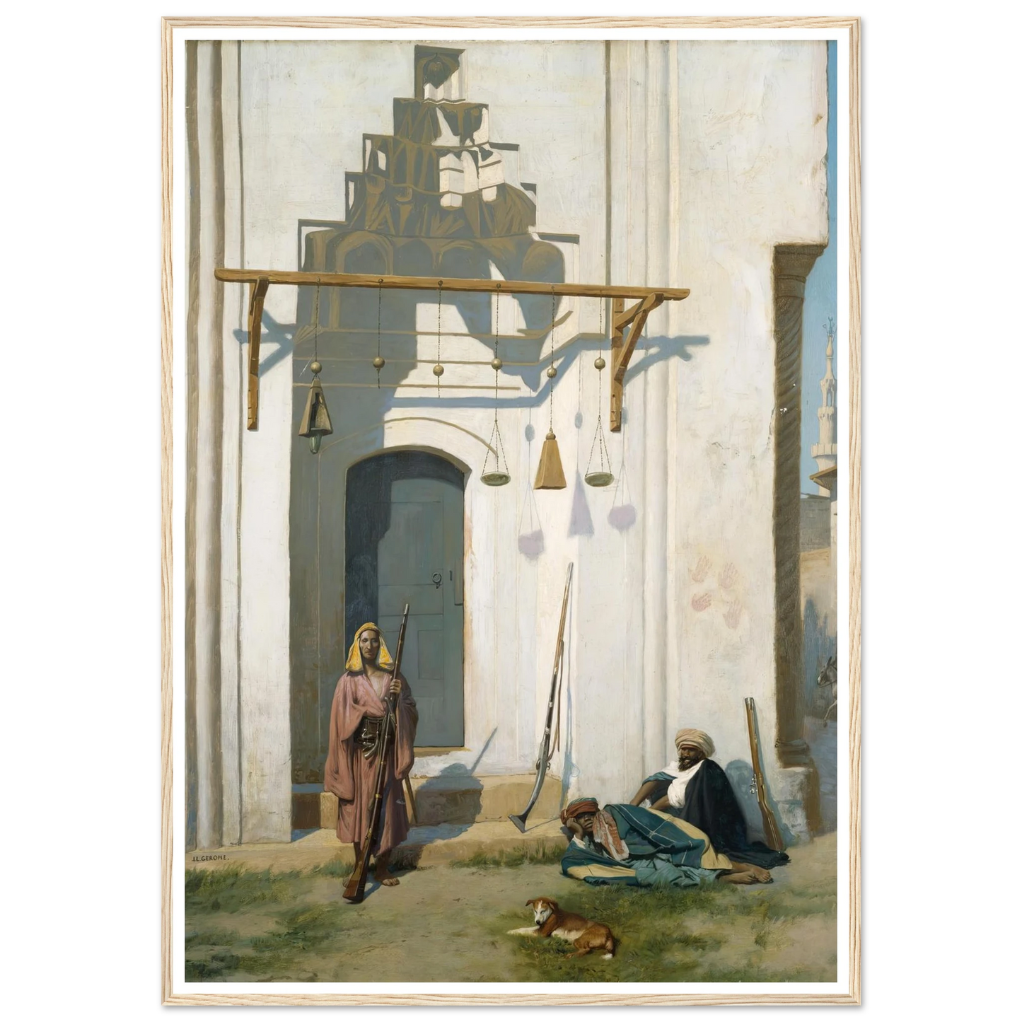 Guards at the Door of a Tomb (1870s) Art Print | Jean Leon Gerome-Quipham Collections