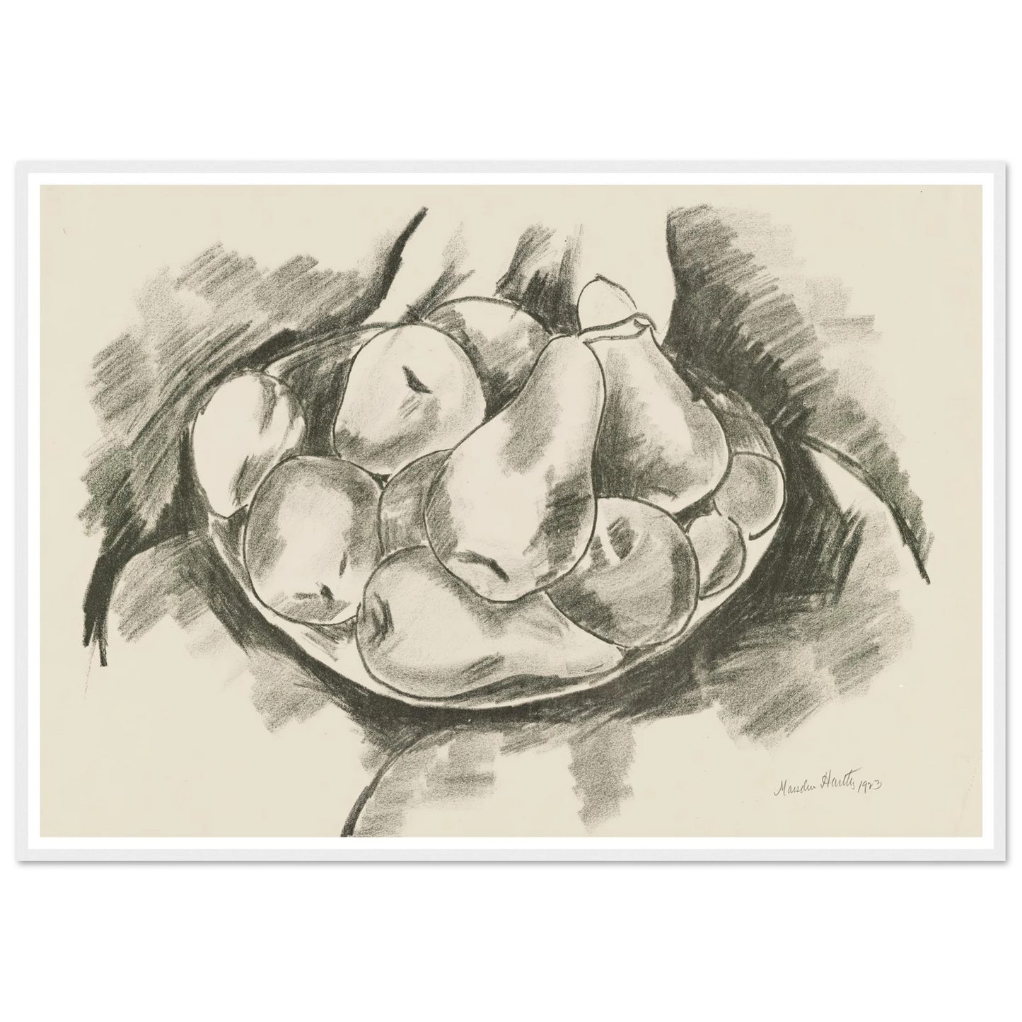 Dish of Apples and Pears (1923) Art Print | Marsden Hartley-Quipham Collections