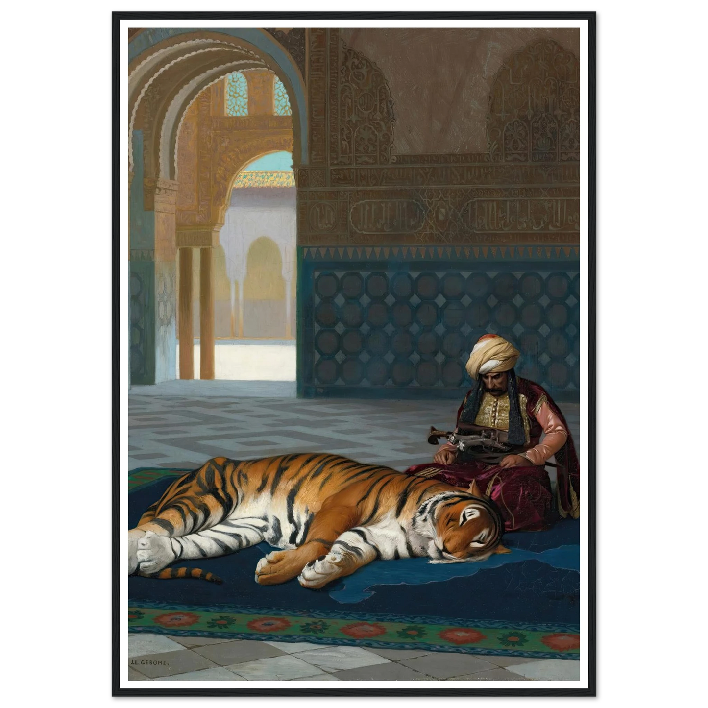 Le Tigre Et Le Gardien Art Print | Jean Leon Gerome-Quipham Collections