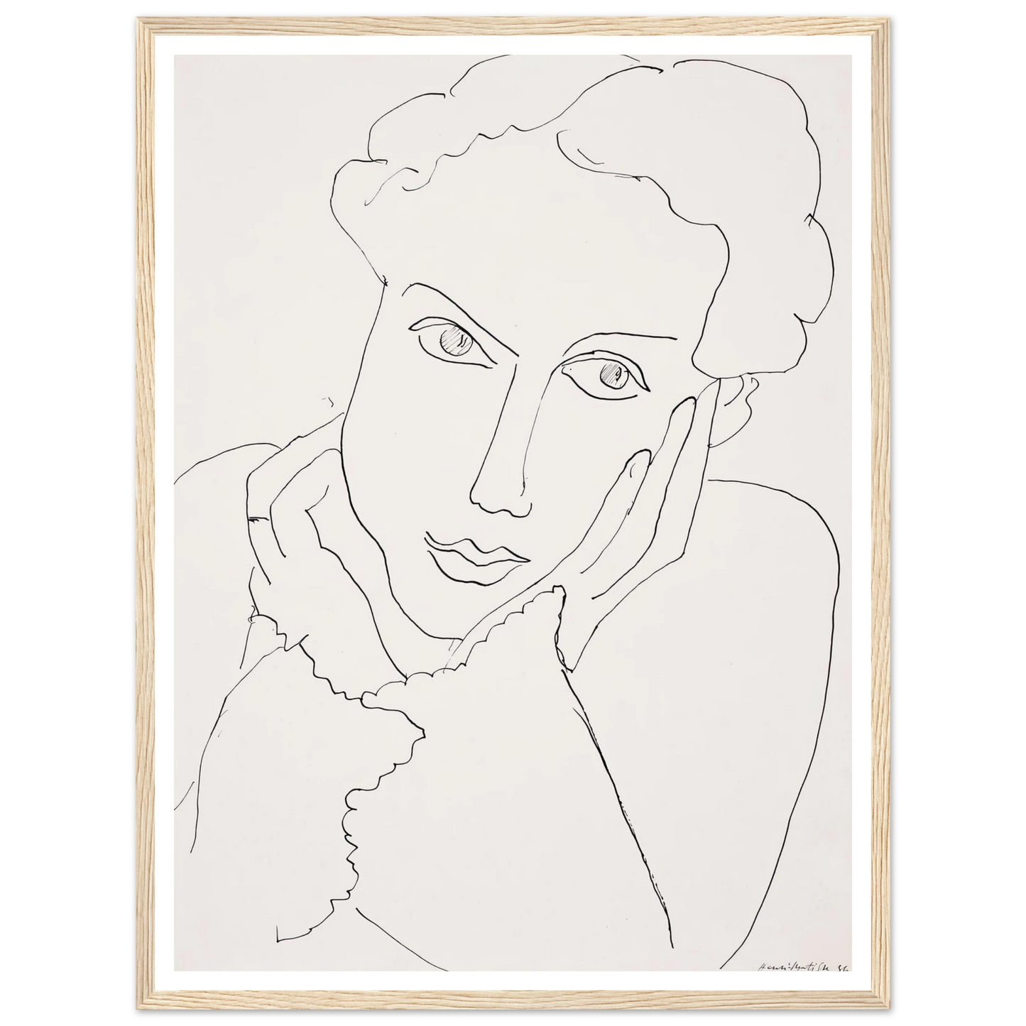 Femme pensive (1936) Art Print | Henri Matisse-Quipham Collections