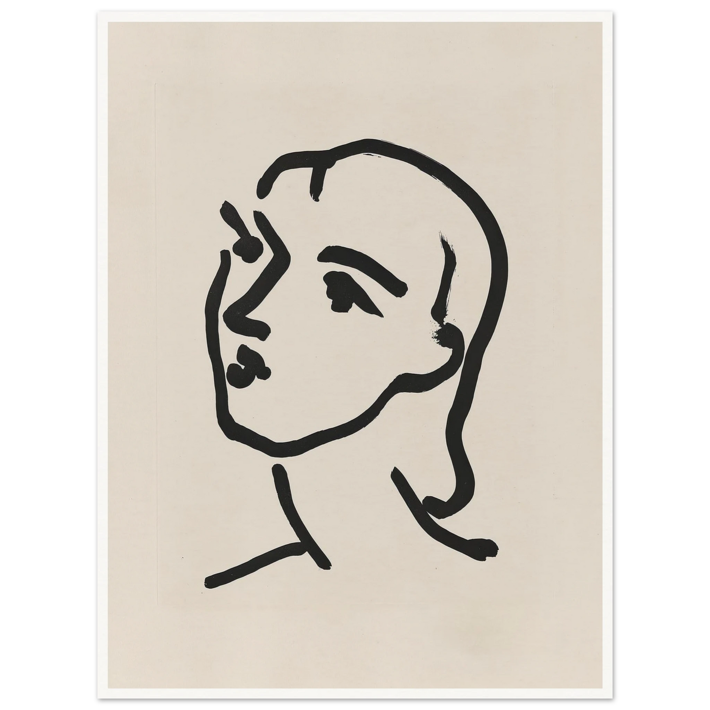 Nadia aux cheveux lisses (1948) Art Print | Henri Matisse-Quipham Collections