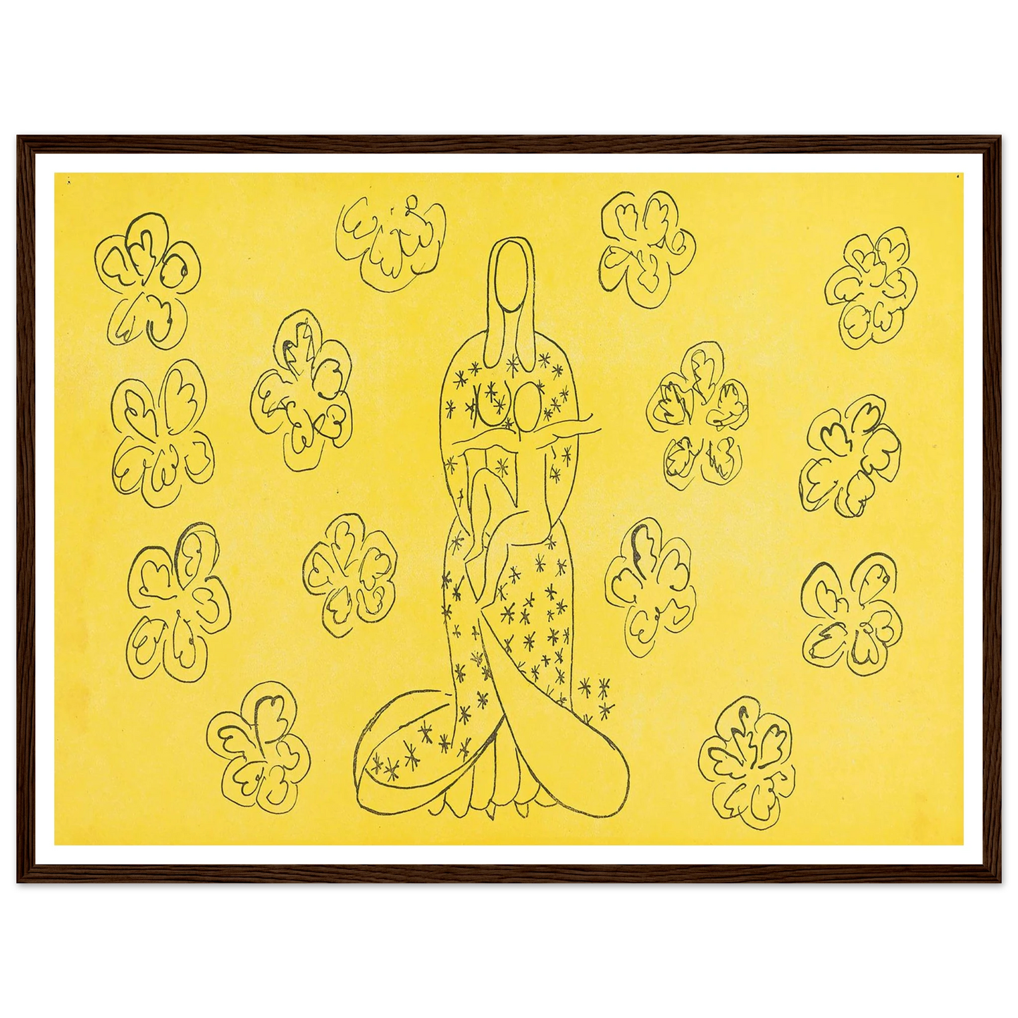 Vierge et l’enfant au décor fleuri (1949) Art Print | Henri Matisse-Quipham Collections