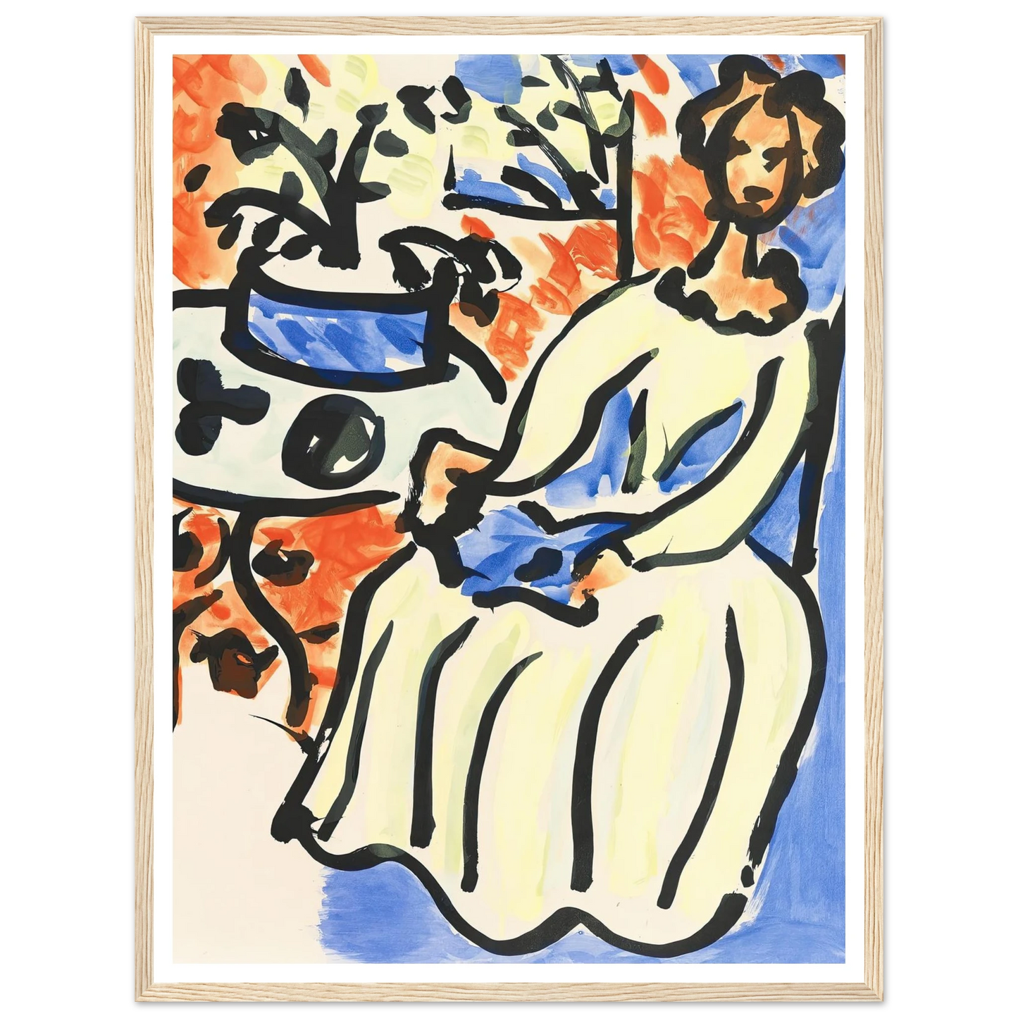 Marie-José en robe jaune (1950) Art Print | Henri Matisse-Quipham Collections