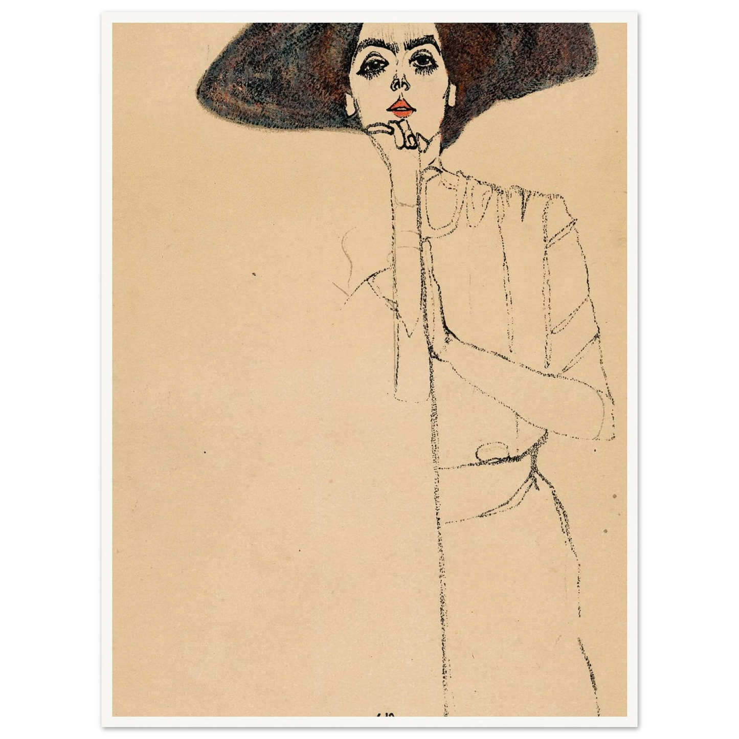 Frauenbildnis II Art Print | Egon Schiele-Quipham Collections