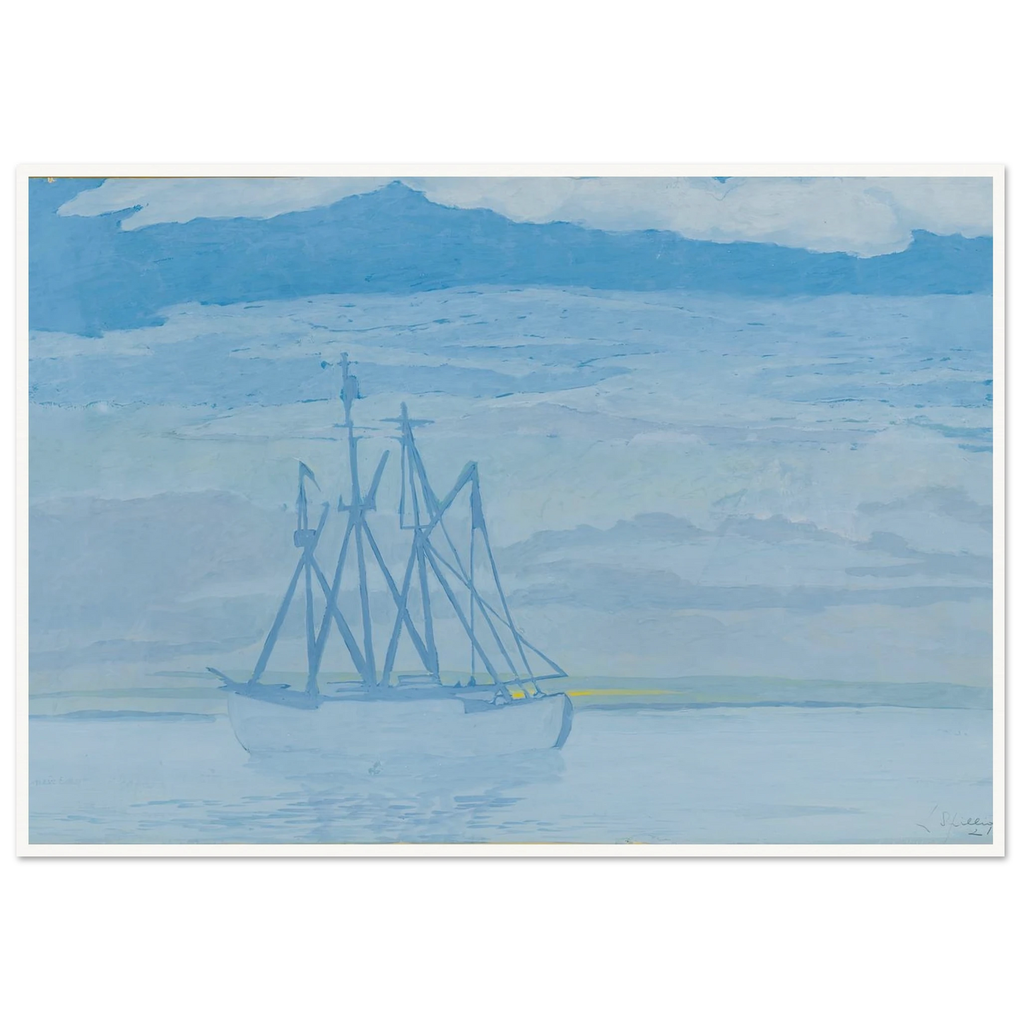 Chalutier sur la mer (1921) Art Print | Leon Spilliaert-Quipham Collections