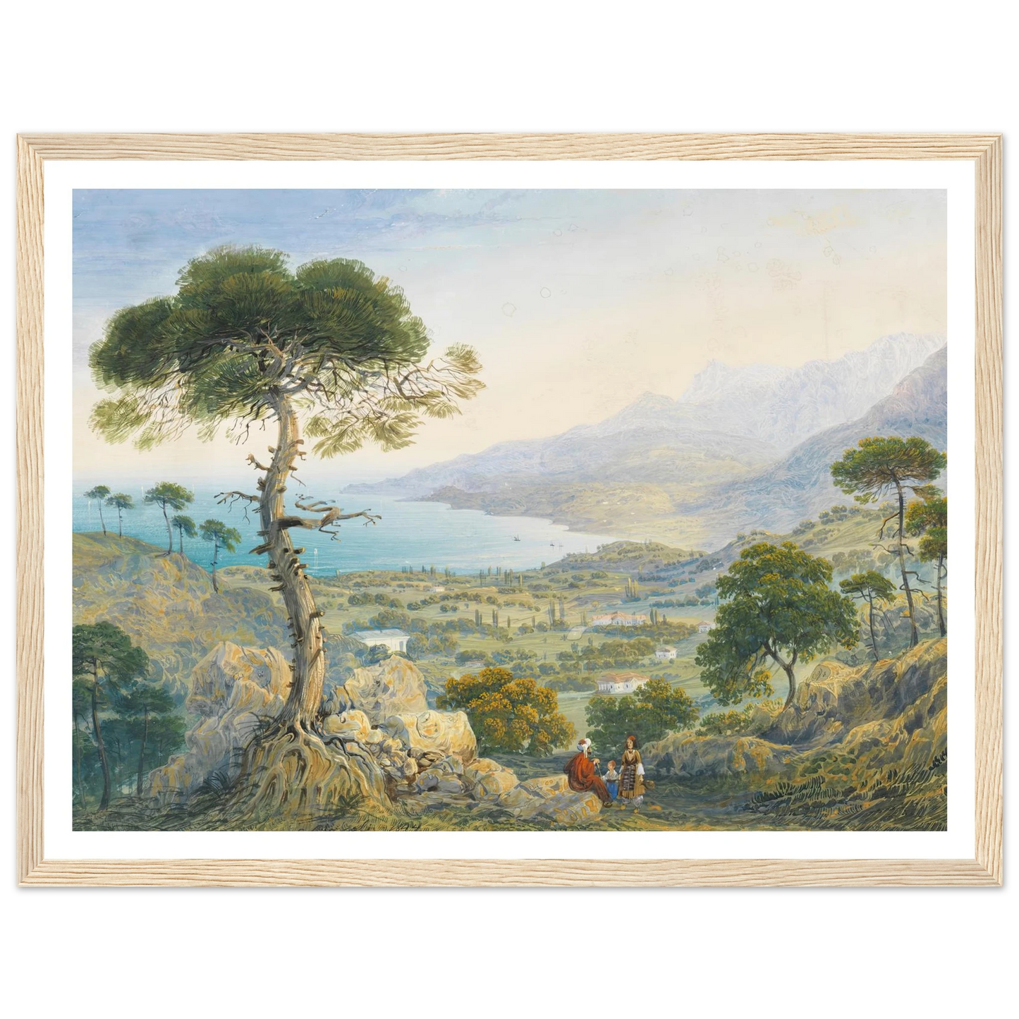 Krimlandschaft mit Meeresbucht (1844) Art Print | Carlo Bossoli-Quipham Collections