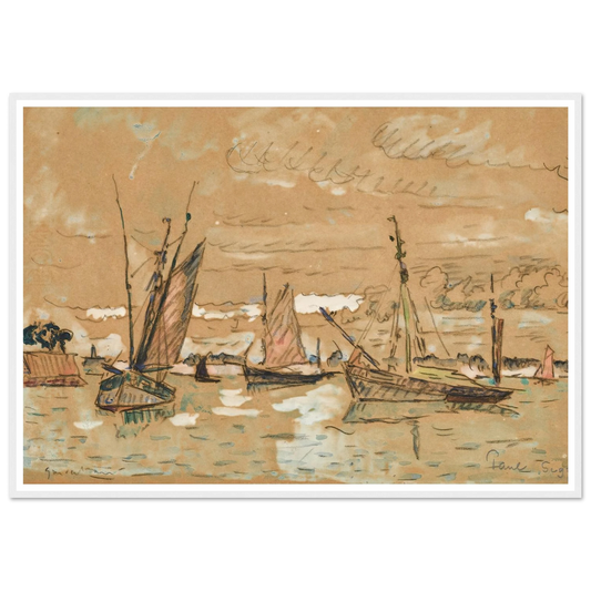Bateaux à Honfleur (1922) Art Print | Paul Signac-Quipham Collections
