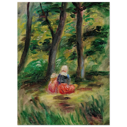 Femme Et Enfant Dans Un Paysage Art Print | Pierre Auguste Renoir-Quipham Collections