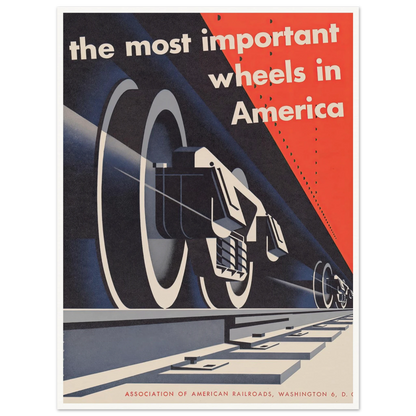 The most important wheels in America (1952) Art Print | Joseph Binder-Quipham Collections