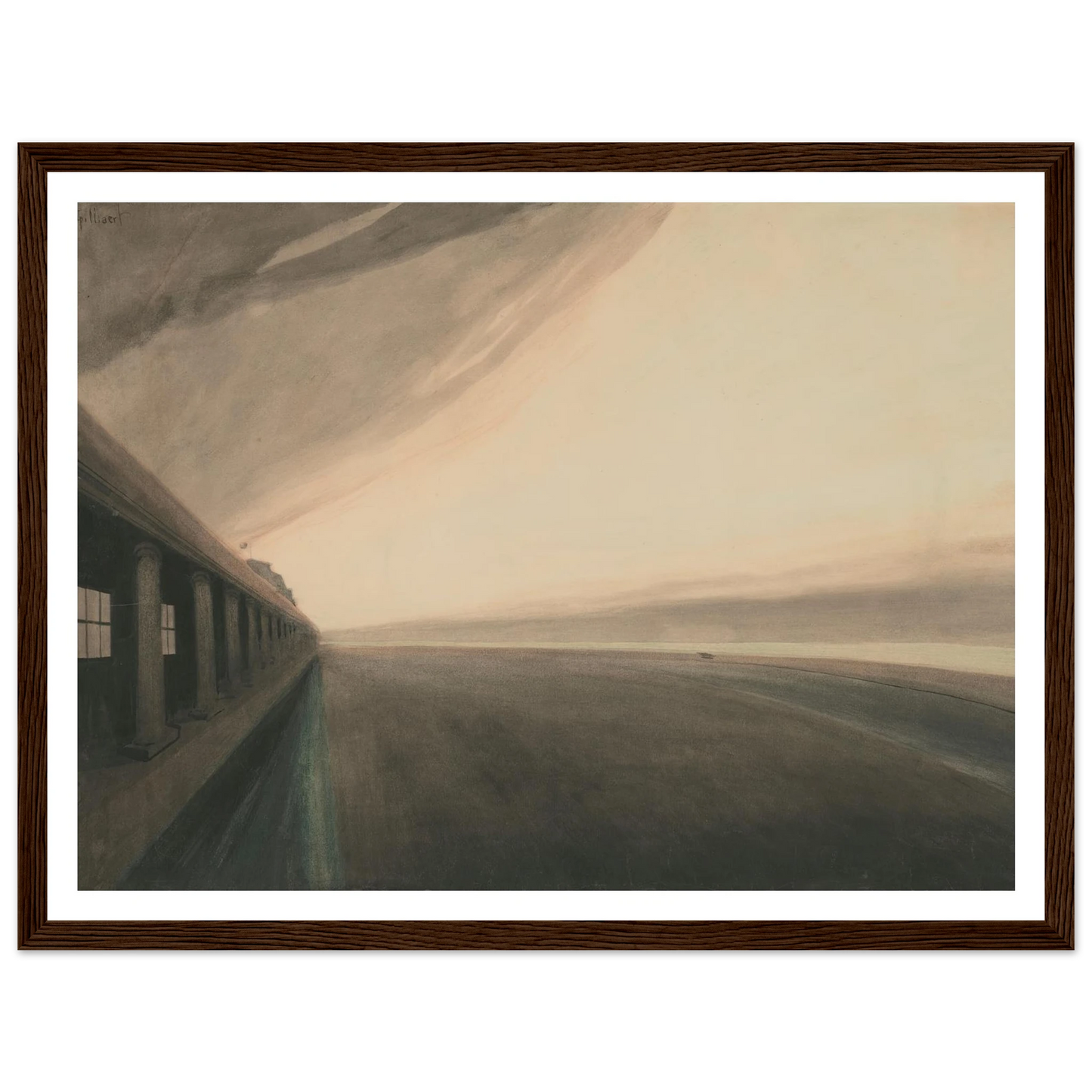 Galeries royales d’Ostende et plage, après l’orage (1907) Art Print | Leon Spilliaert-Quipham Collections