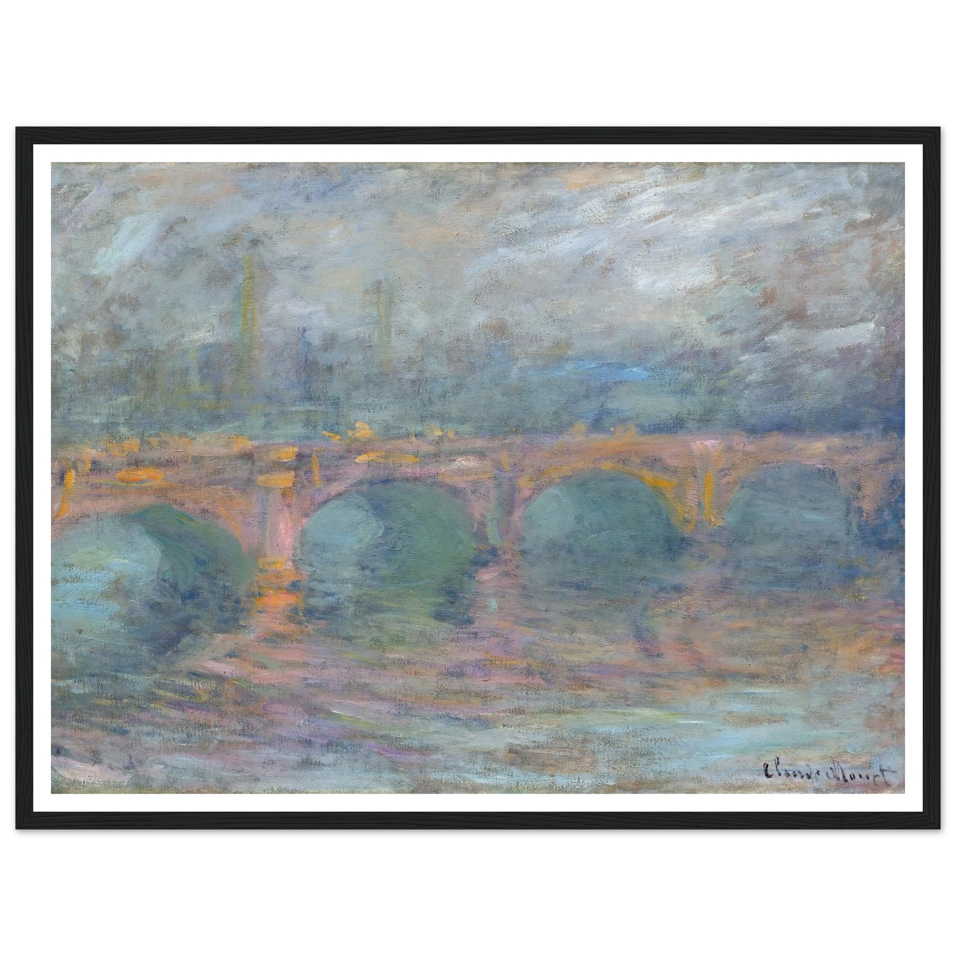 Waterloo Bridge, London at Sunset (1904) Art Print | Claude Monet-Quipham Collections