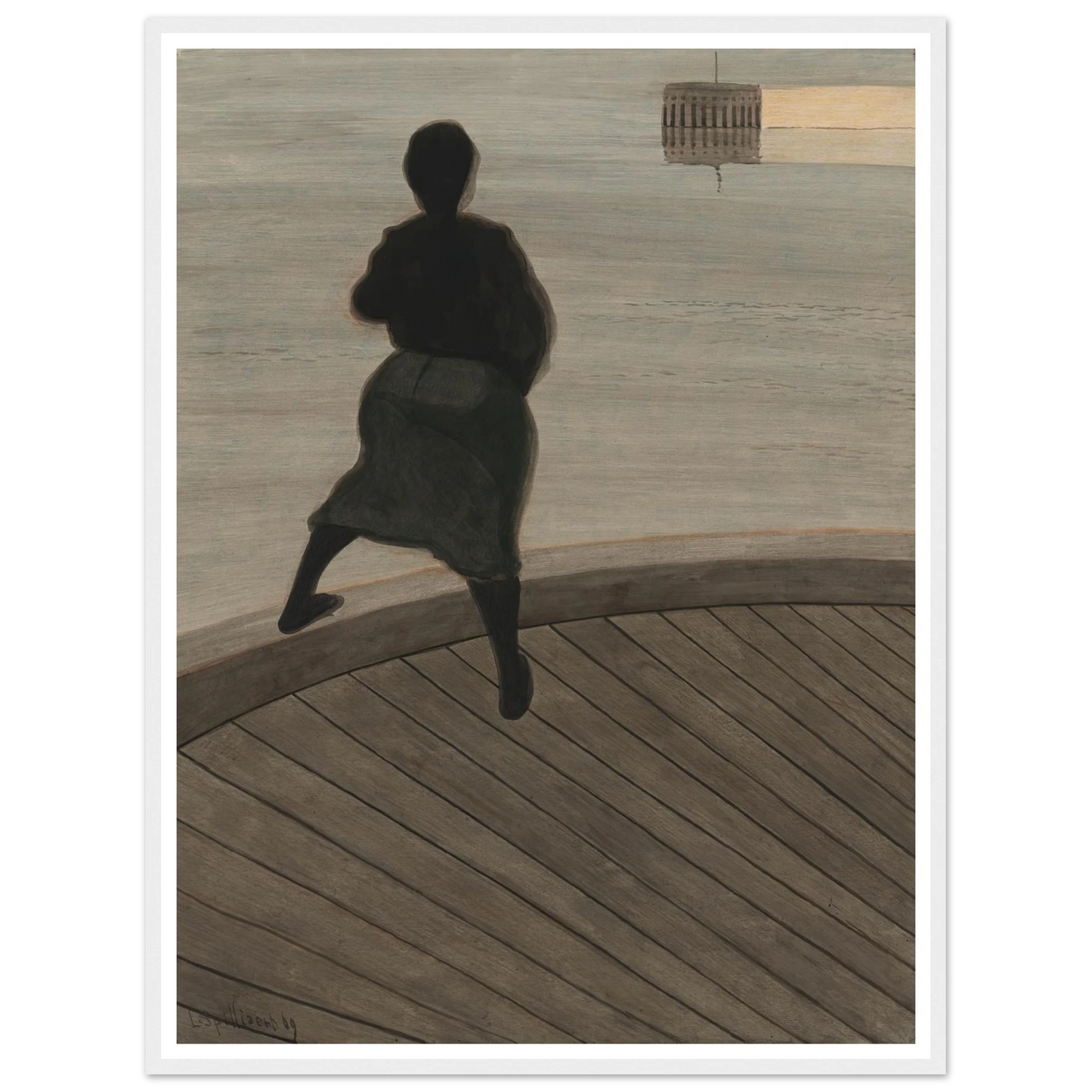 Femme de pêcheur sur le ponton (1909) Art Print | Leon Spilliaert-Quipham Collections