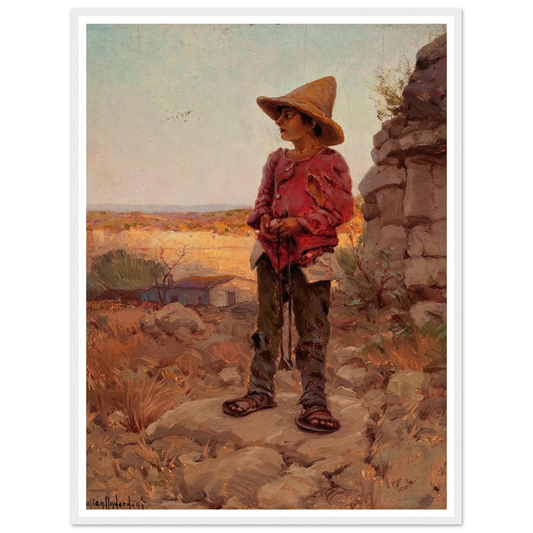 Goat Herder at the San Antonio Quarry (1909) Art Print | Julian Onderdonk-Quipham Collections