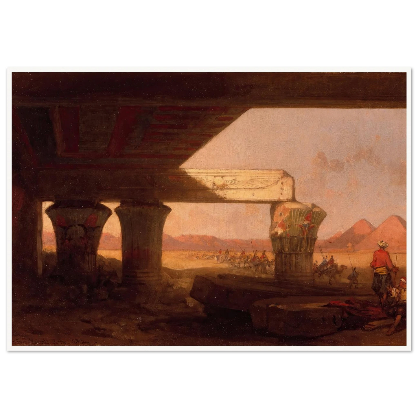 Egyptian Landscape with a Distant View of the Pyramids (1862) Art Print | David Roberts-Quipham Collections