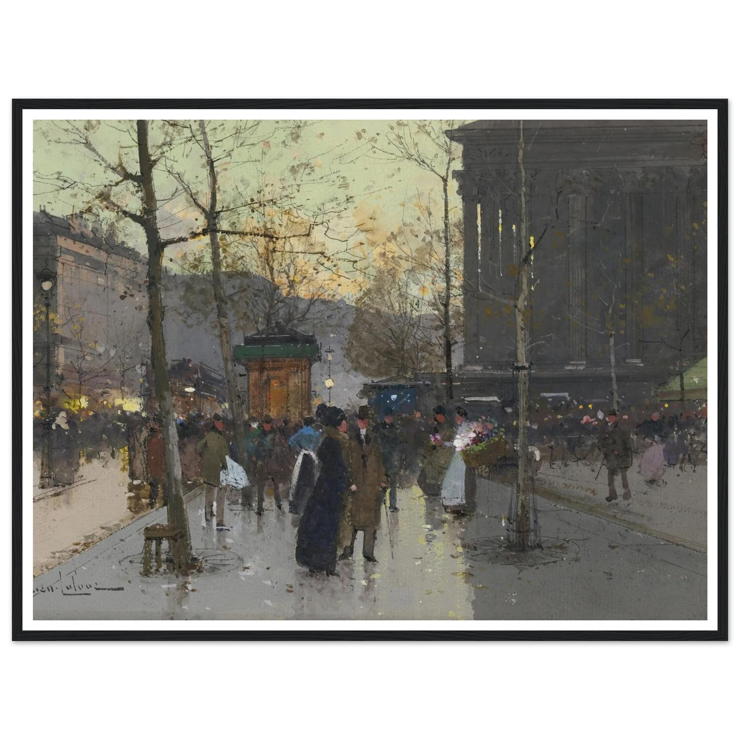 Marché de Fleurs, la Madeleine Art Print | Eugene Galien Laloue-Quipham Collections