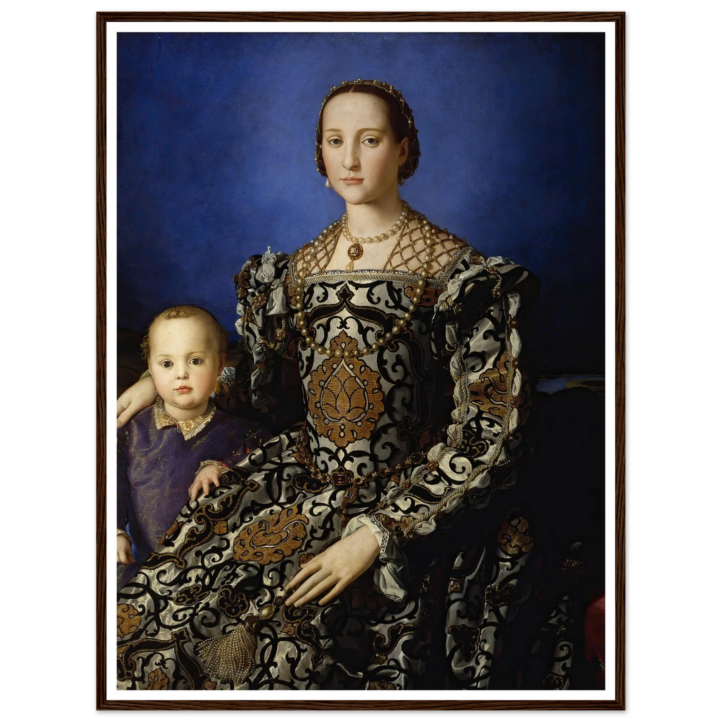Portrait Of Eleanor Of Toledo With Her Son Giovanni De’ Medici (1544-1545) Art Print | Agnolo Bronzino-Quipham Collections