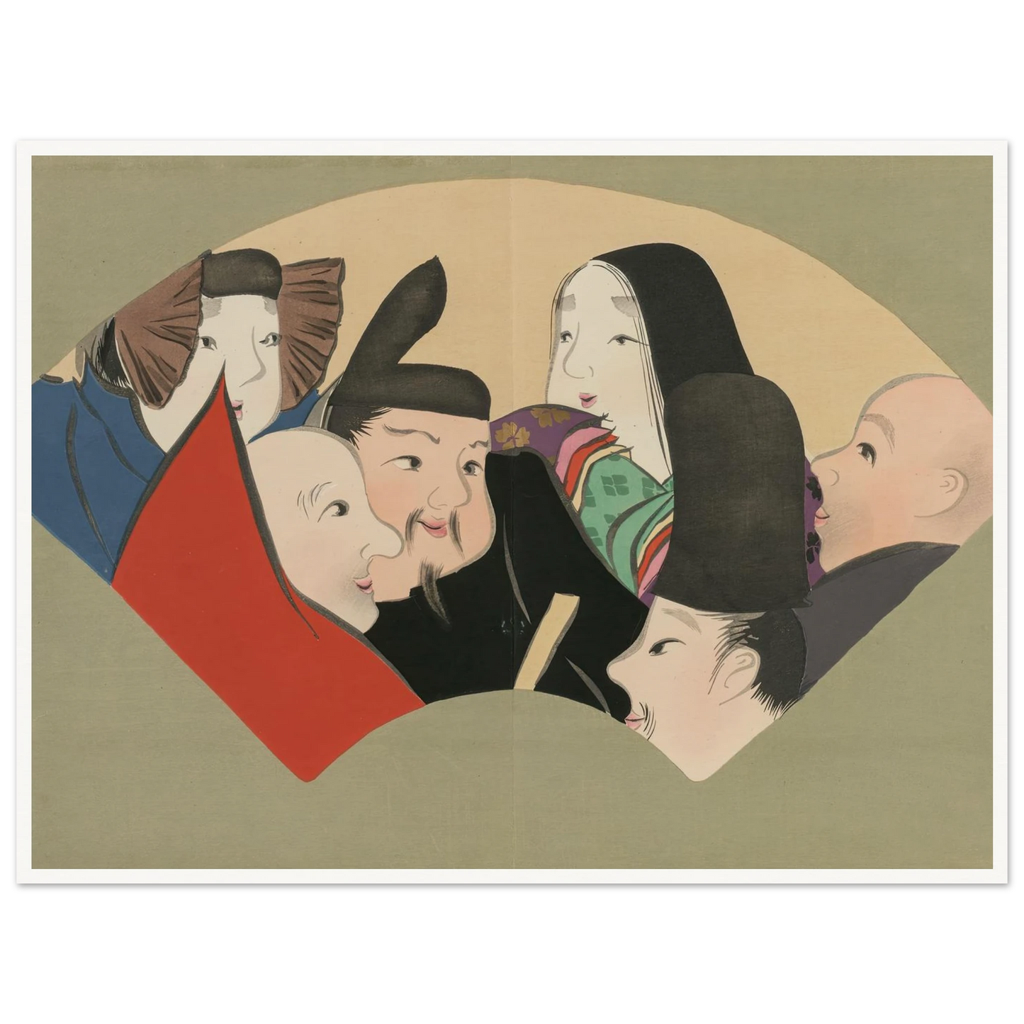 Six Poetic Immortals (Rokkasen) (1909-1910) Art Print | Kamisaka Sekka-Quipham Collections