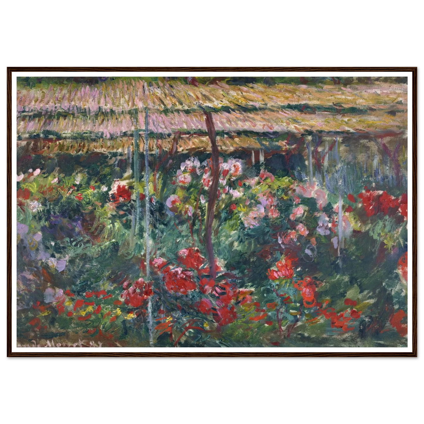 Peony Garden (1887) Art Print | Claude Monet-Quipham Collections