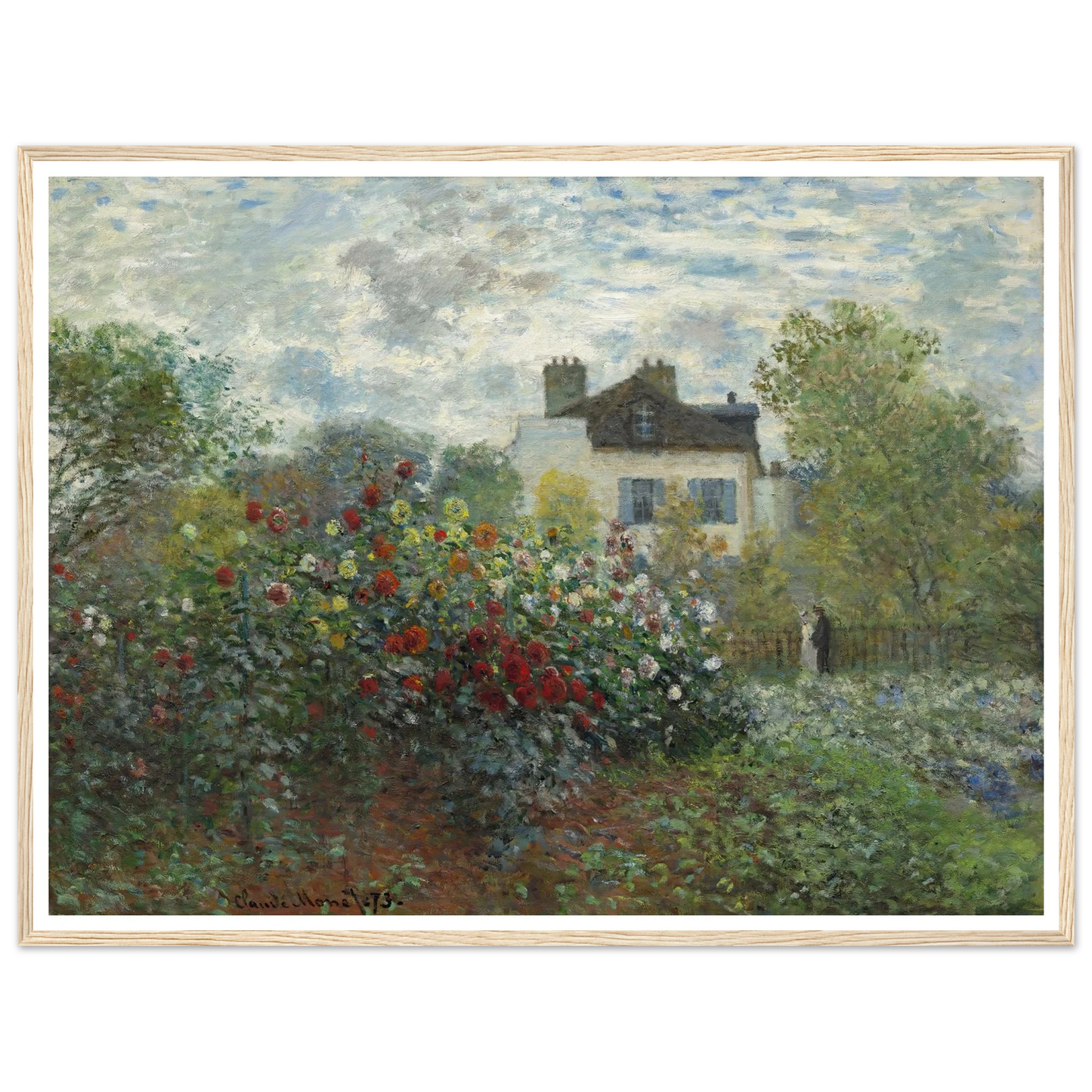 The Artist’s Garden in Argenteuil (A Corner of the Garden with Dahlias) (1873) Art Print | Claude Monet-Quipham Collections