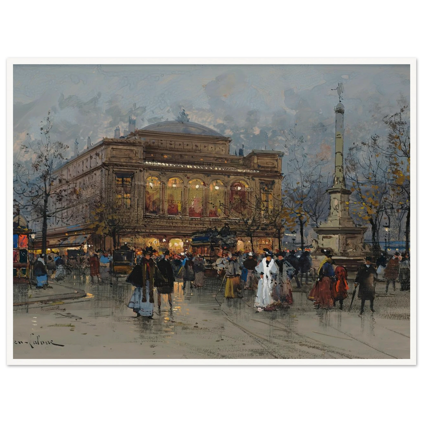 Le Théâtre du Châtelet, Paris Art Print | Eugene Galien Laloue-Quipham Collections