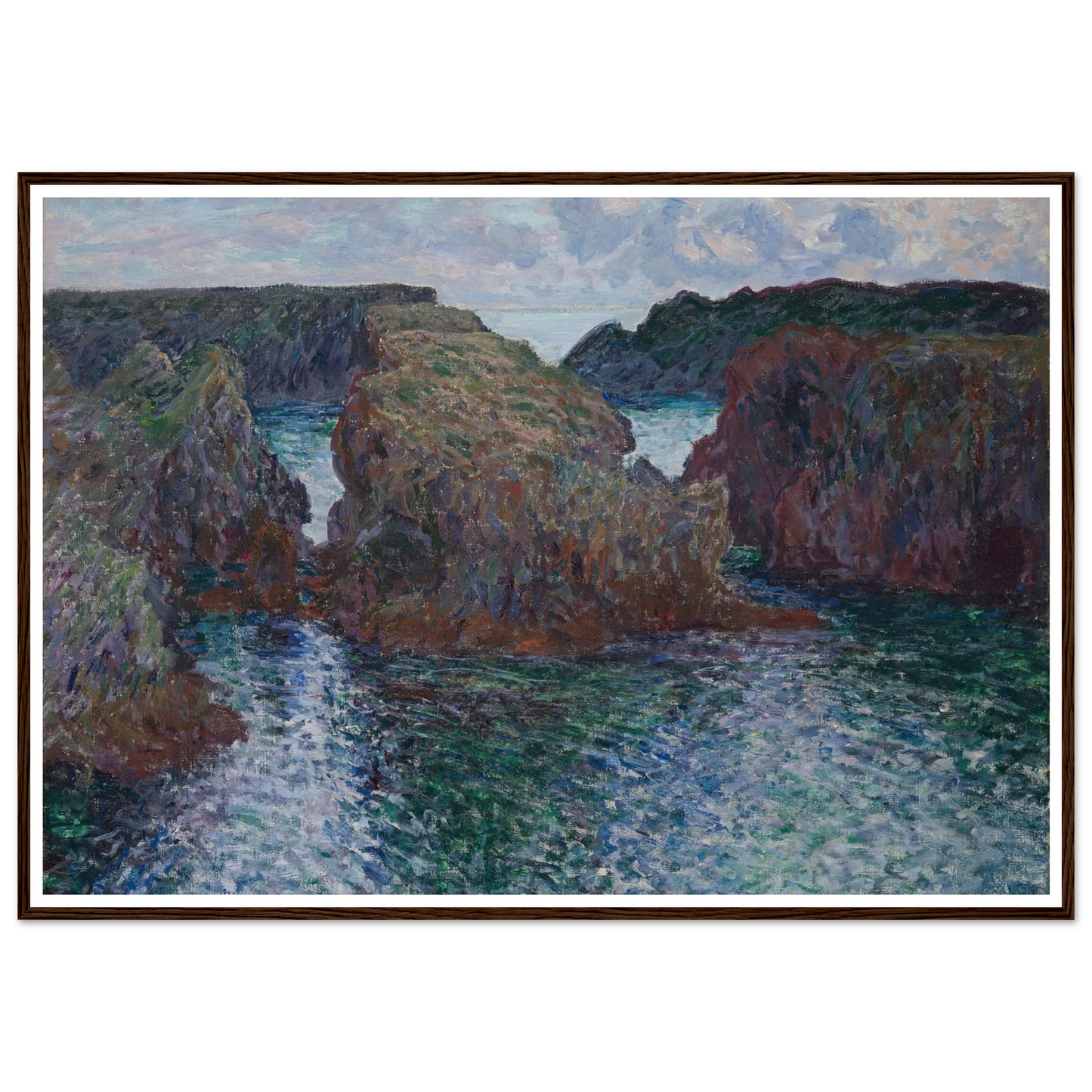 Rocks at Port-Goulphar, Belle-Île (1886) Art Print | Claude Monet-Quipham Collections