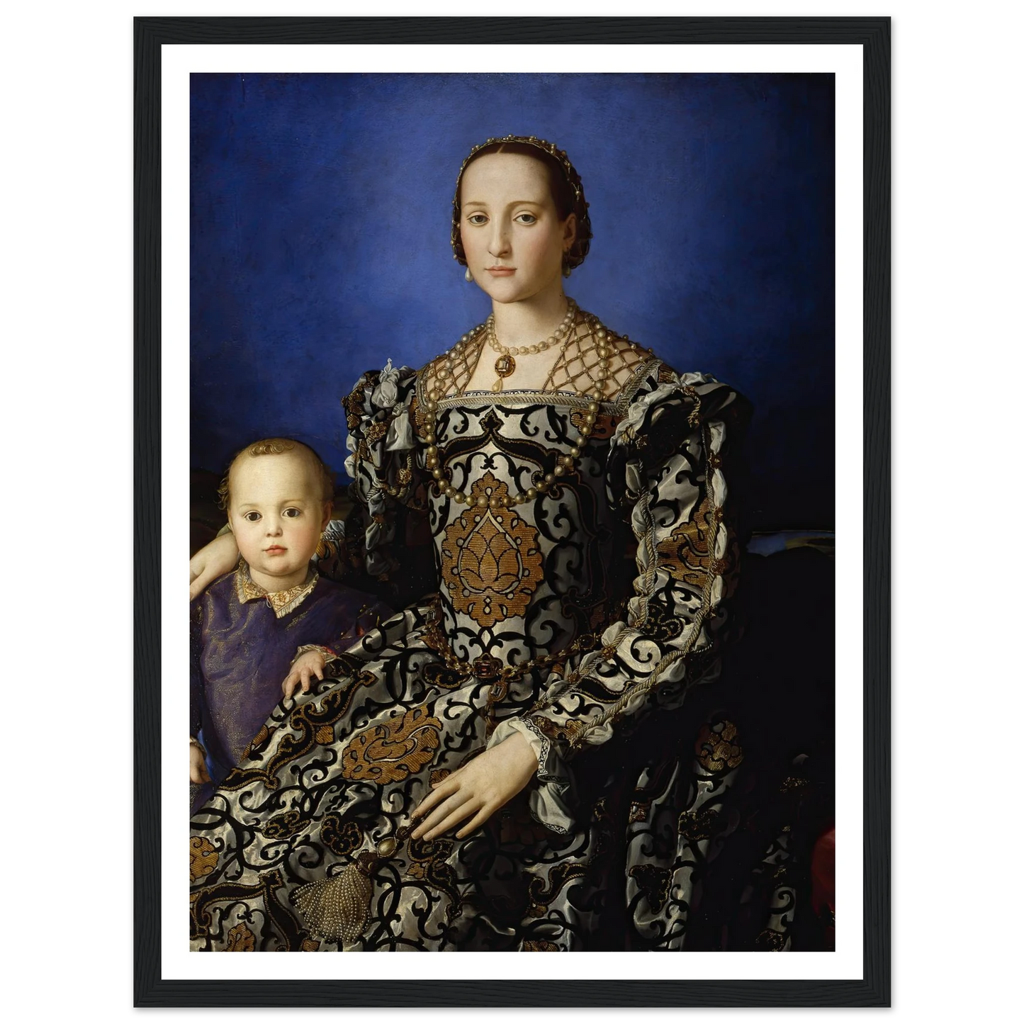Portrait Of Eleanor Of Toledo With Her Son Giovanni De’ Medici (1544-1545) Art Print | Agnolo Bronzino-Quipham Collections