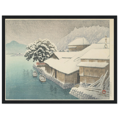 Ishinomaki no bosetsu (Evening Snow at Ishinomaki) (1935) Art Print | Kawase Hasui-Quipham Collections