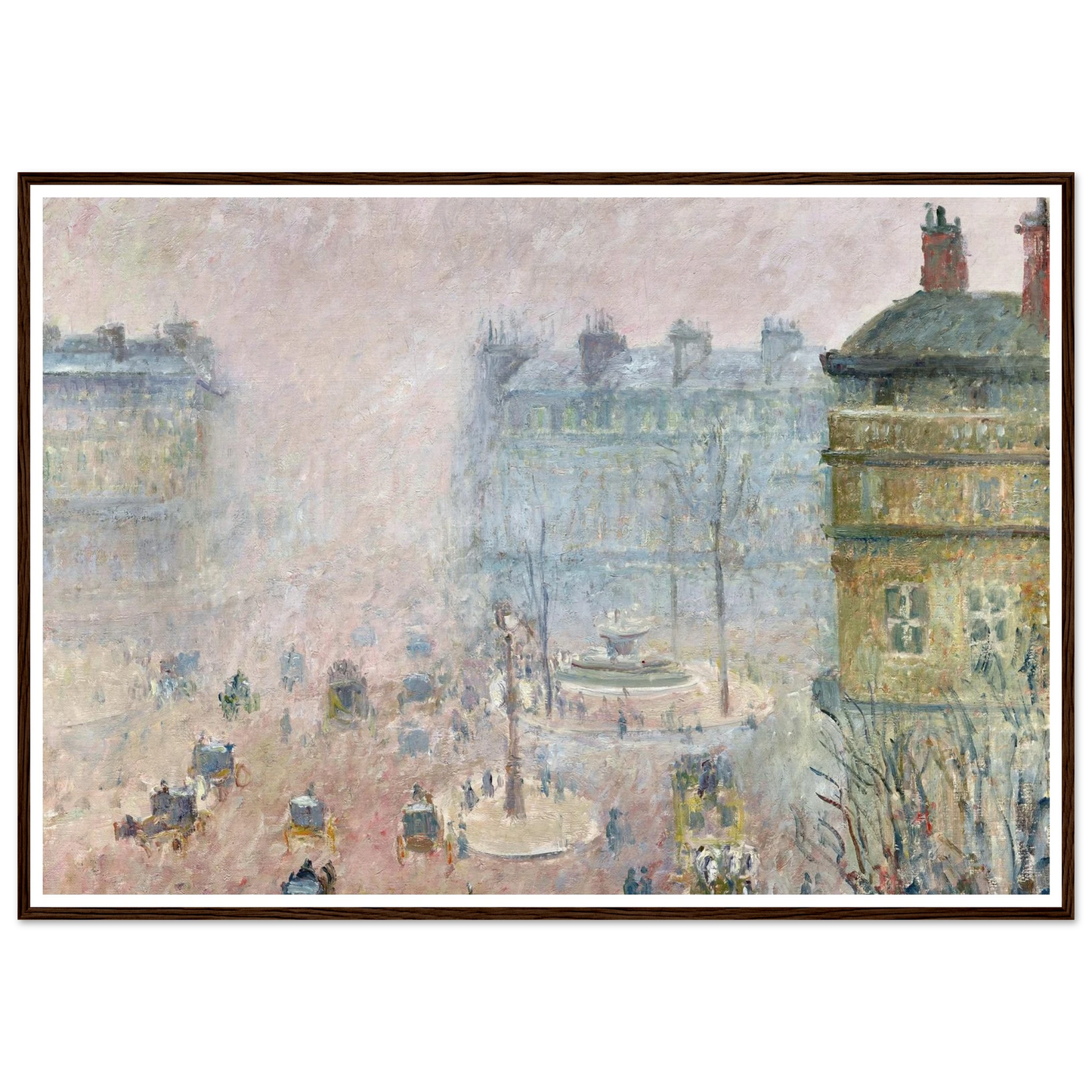 Place du Theatre Francais,Fog Effect (1897) Art Print | Camille Pissarro-Quipham Collections