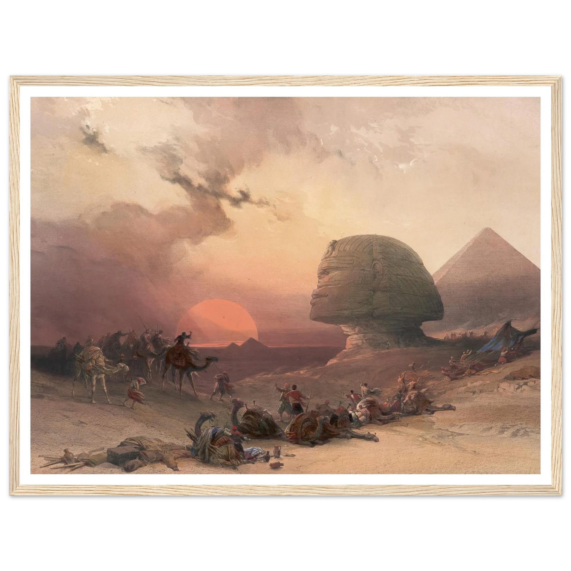Approach of the simoom. Desert of Gizeh. (1846-1849) Art Print | David Roberts-Quipham Collections