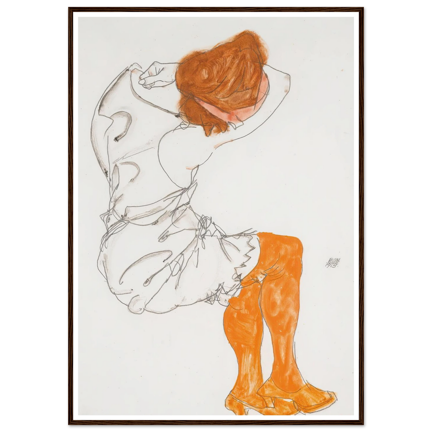 Das Schlafende Mädchen (The Sleeping Girl) (1913) Art Print | Egon Schiele-Quipham Collections