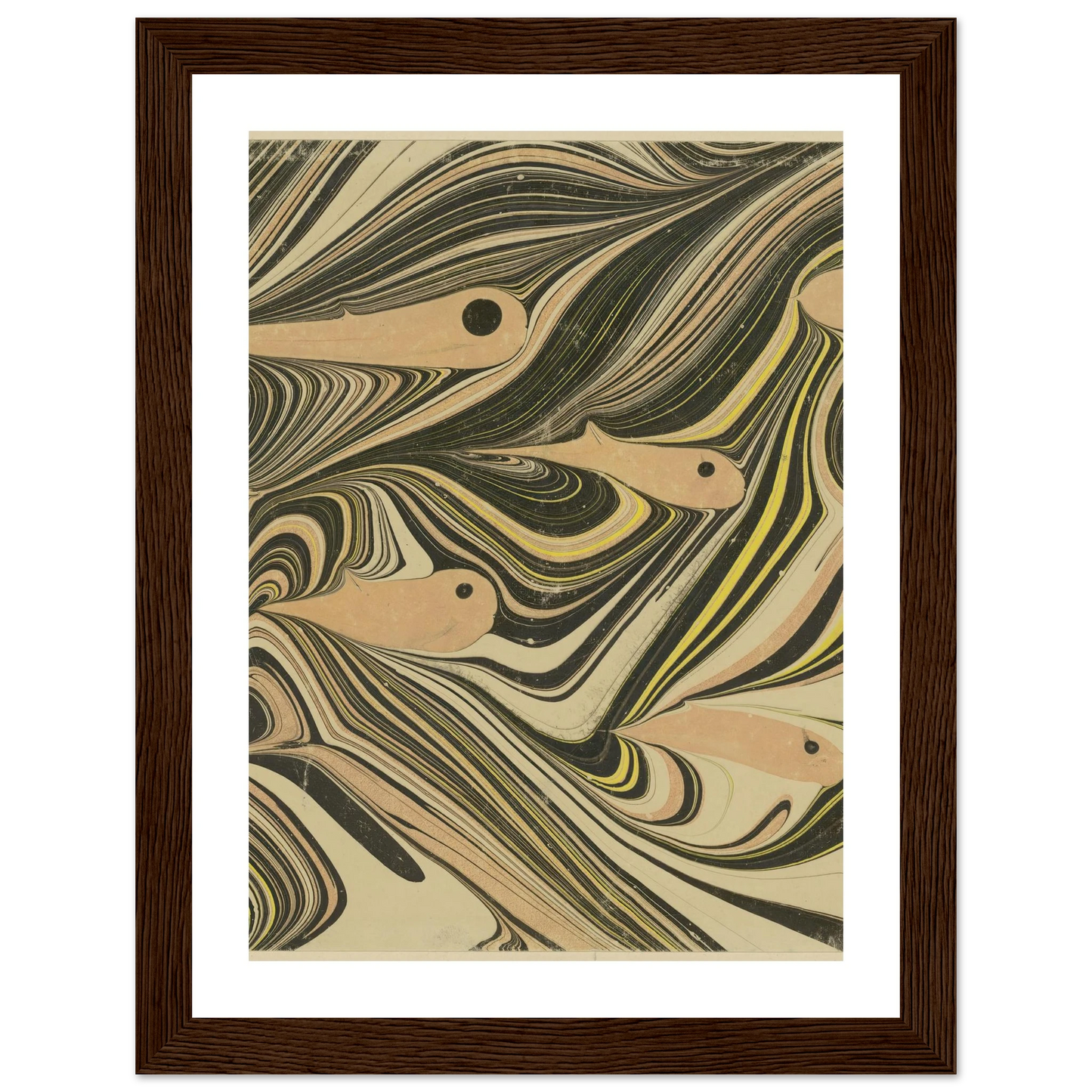 Marmorpapier (mit Fischmotiven) (1903 - 1907) Art Print | Josef Hoffmann-Quipham Collections