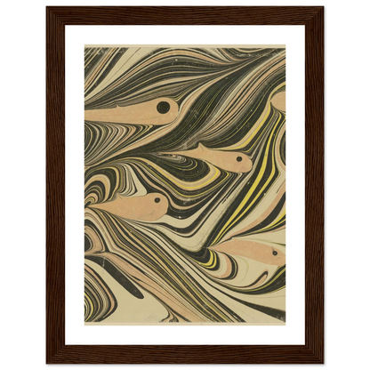 Marmorpapier (mit Fischmotiven) (1903 - 1907) Art Print | Josef Hoffmann-Quipham Collections