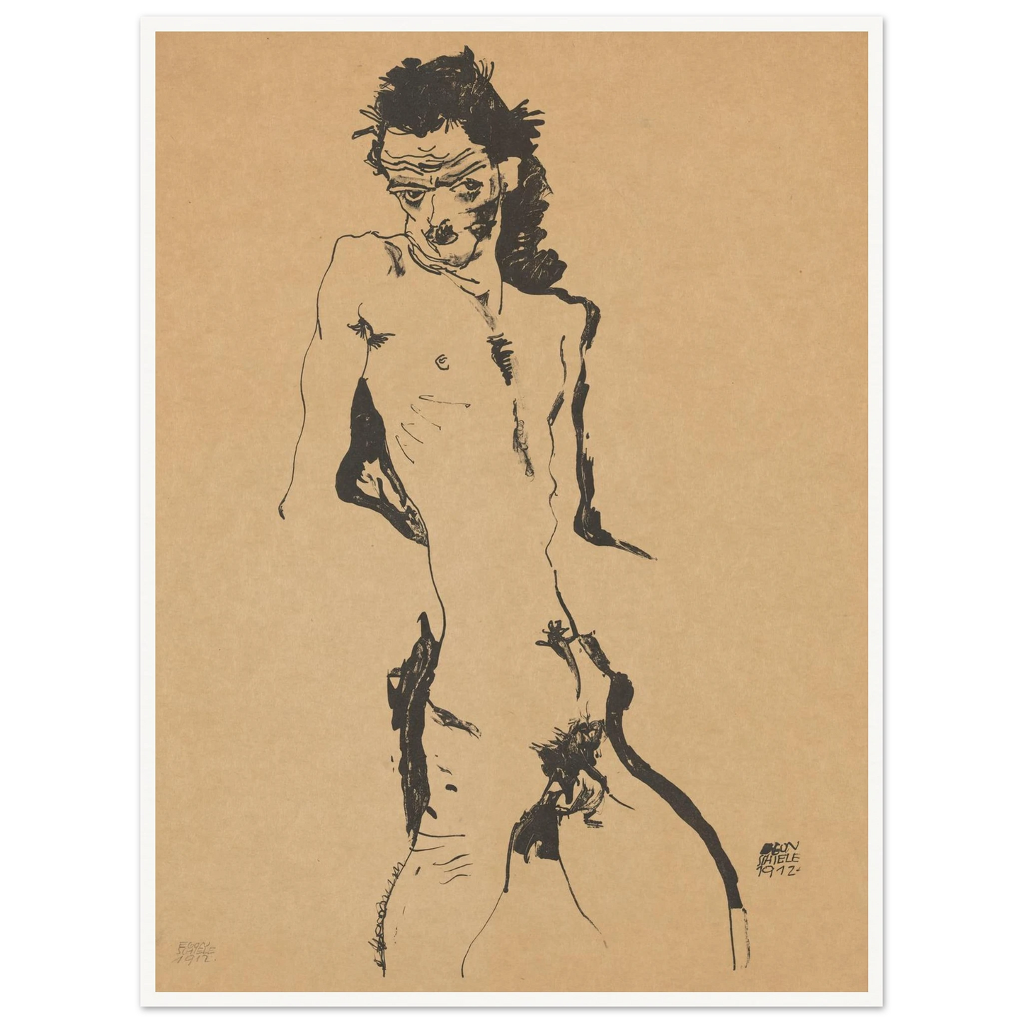 Selbstporträt (1988) Art Print | Egon Schiele-Quipham Collections