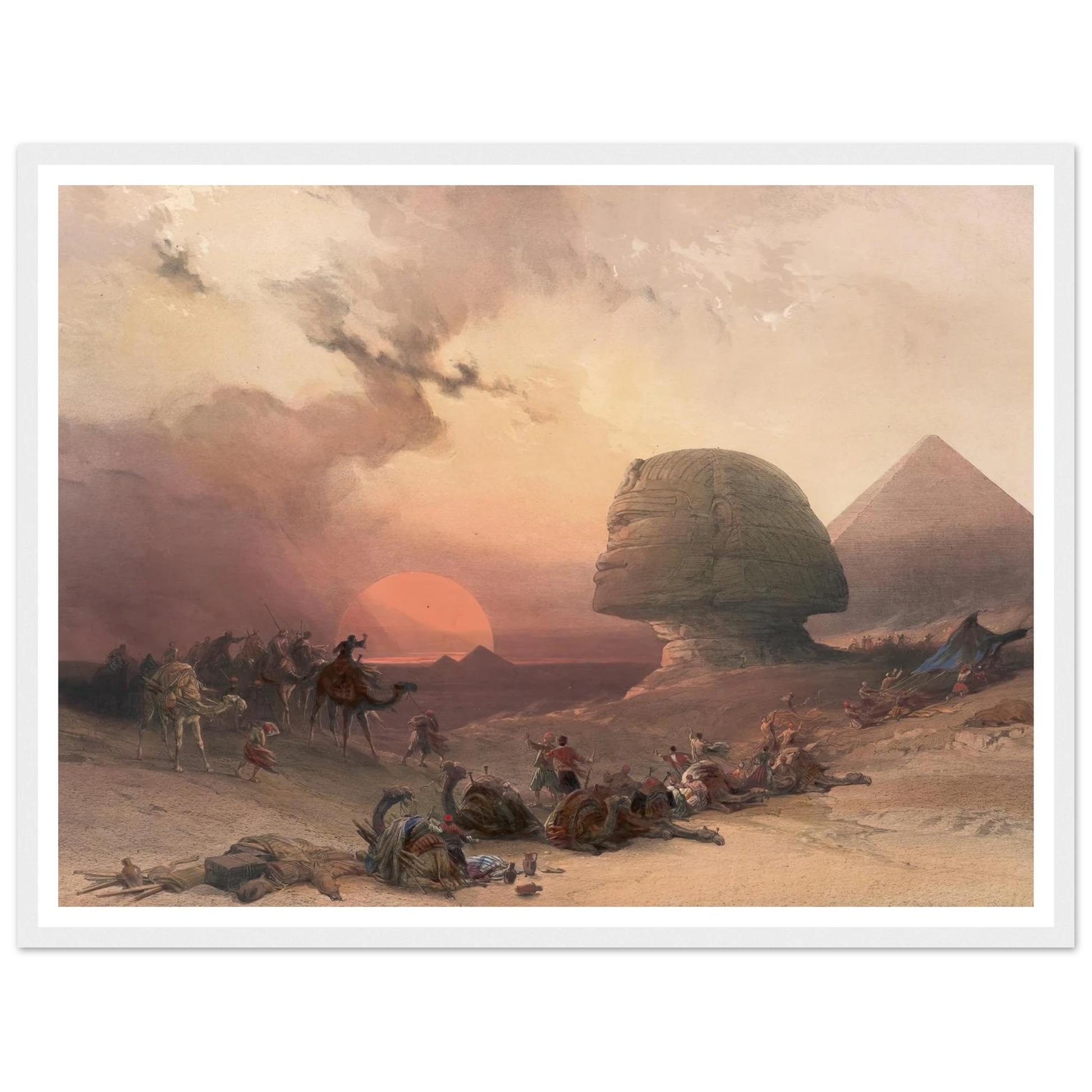 Approach of the simoom. Desert of Gizeh. (1846-1849) Art Print | David Roberts-Quipham Collections