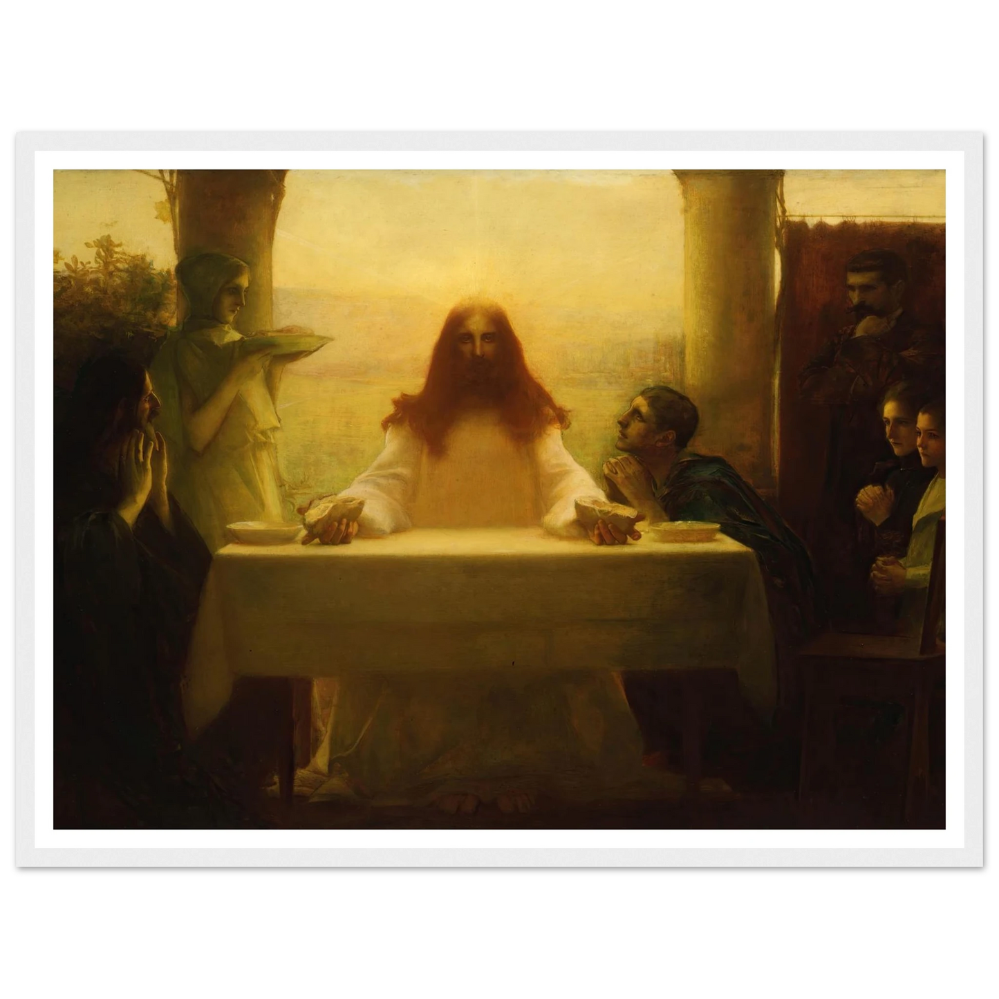 Christ and the Pilgrims at Emmaus (1898) Art Print | Pascal Adolphe Jean Dagnan Bouveret-Quipham Collections