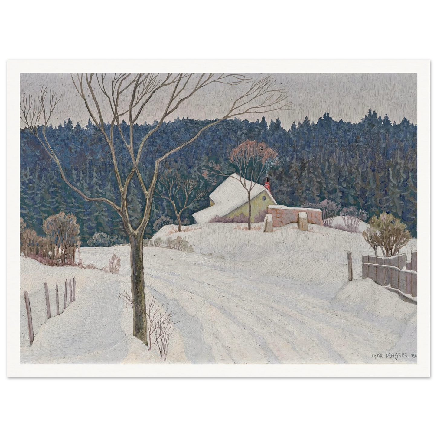 Winter beim Käferkreuzwäldchen (1935) Art Print | Max Kahrer-Quipham Collections